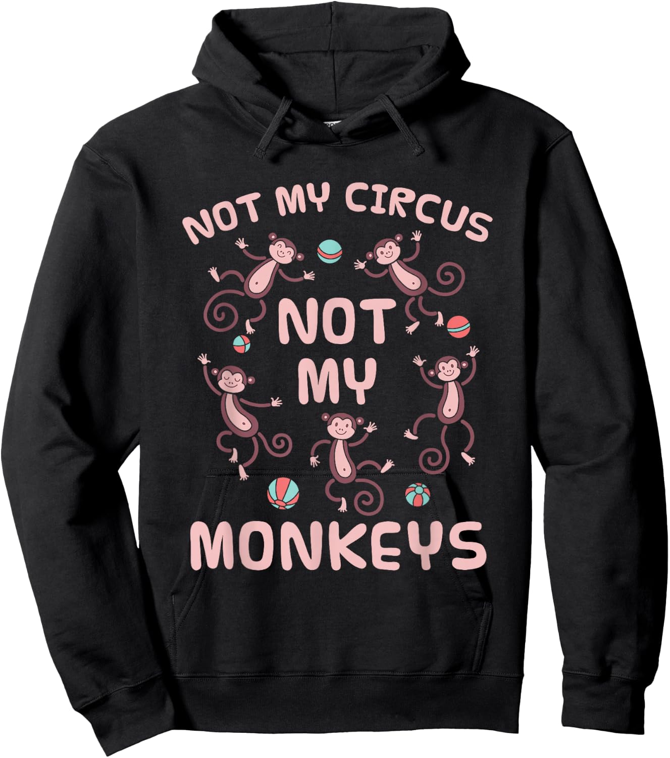 Nicht Mein Zirkus Nicht Meine Monkeys Hoodie - Hoodie | Black