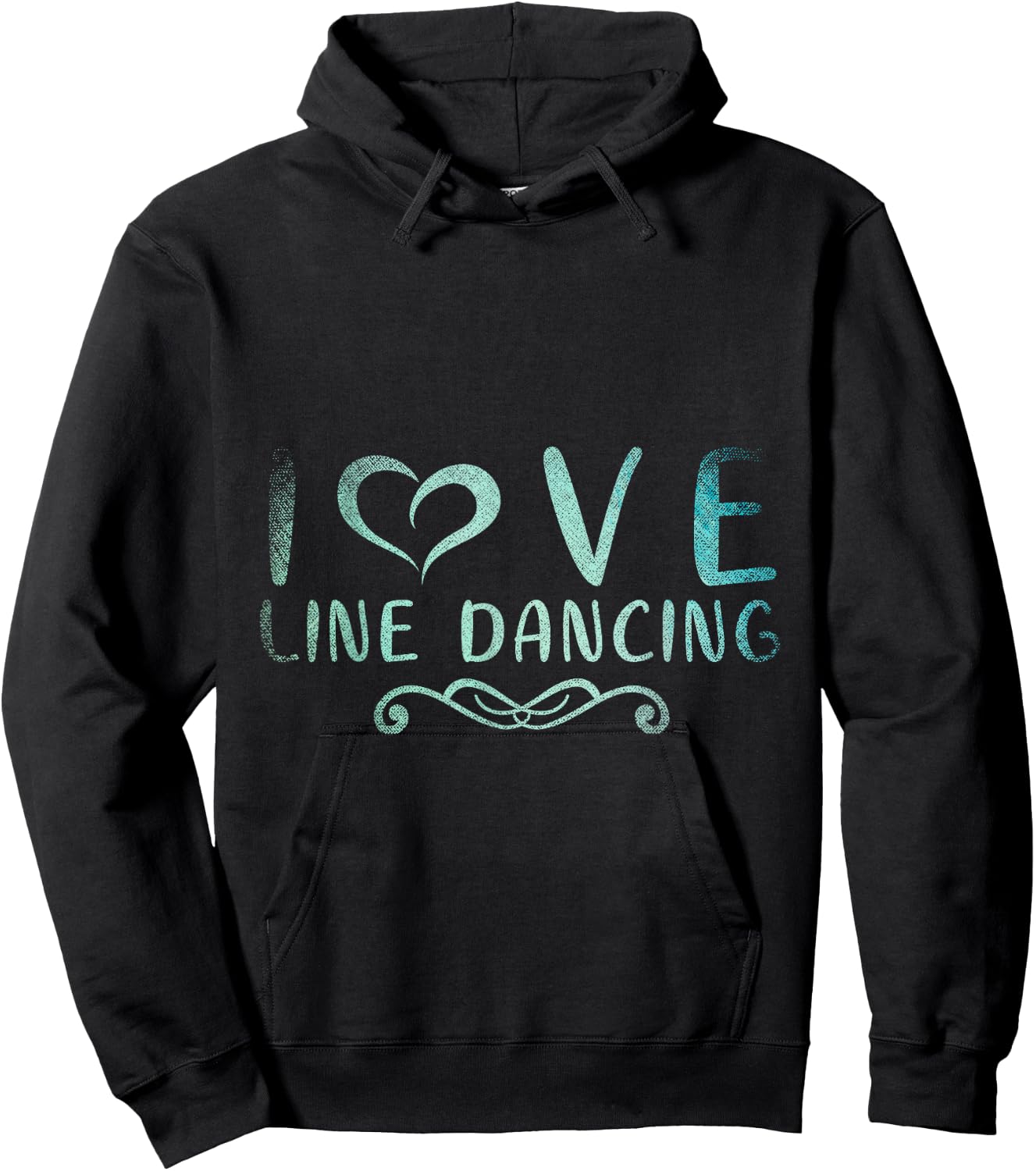 I Love Line Dancing Line Dance Hoodie - Hoodie | Black