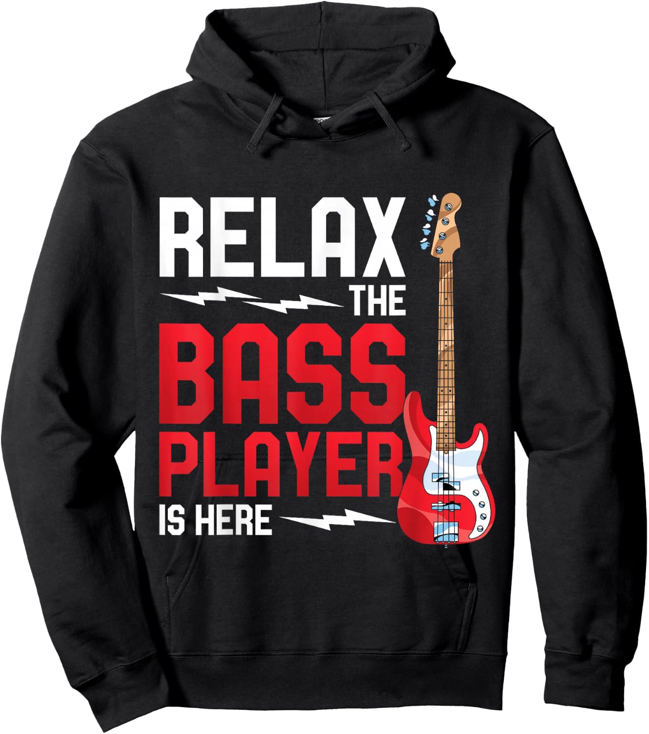 Entspann dich der Bassist ist hier Funny Bass Guitar Hoodie - Hoodie | Black