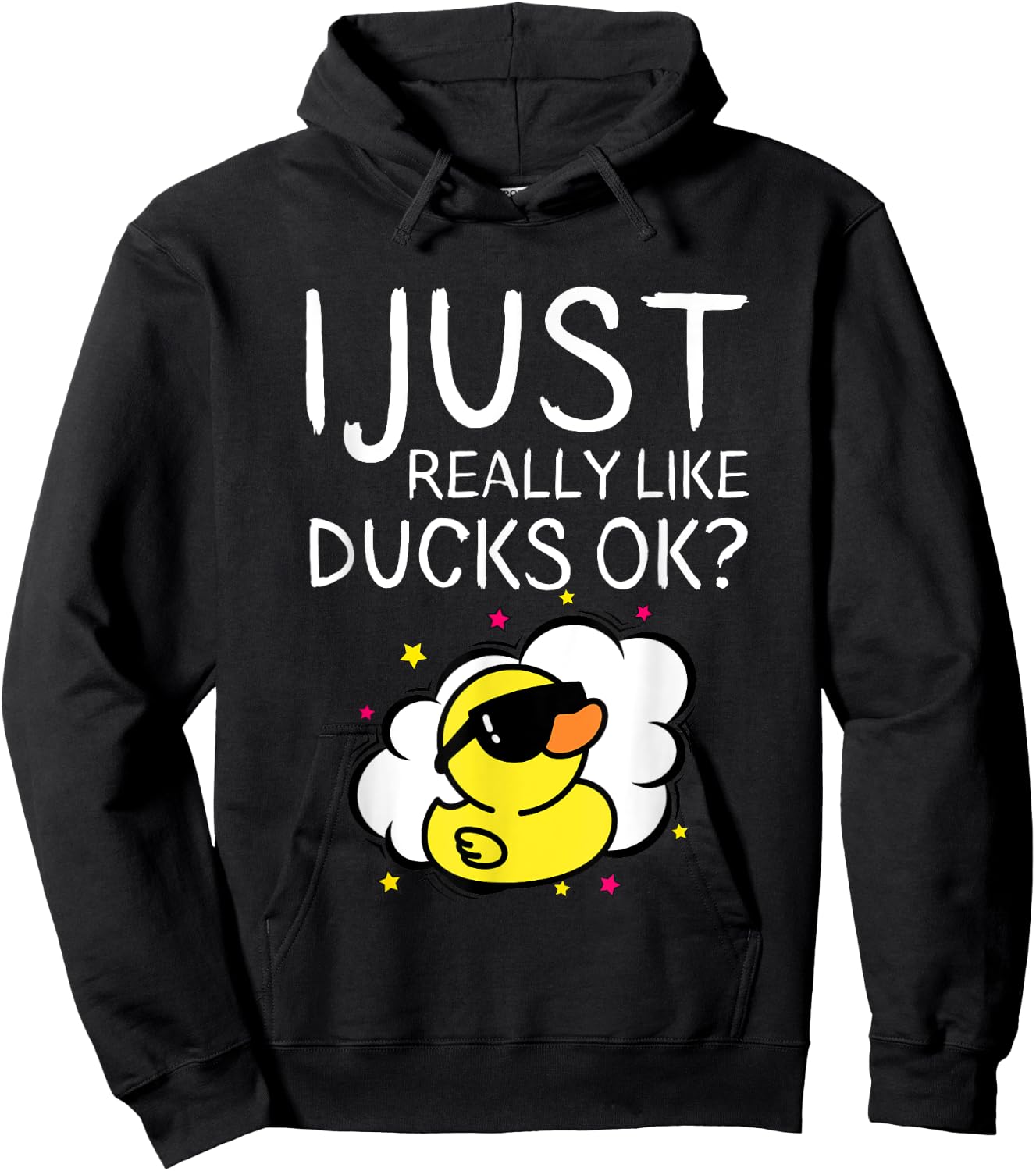 I Just Really Like Ducks Ok Funny Farmer Quote Duck Owner Hoodie - Hoodie | Black