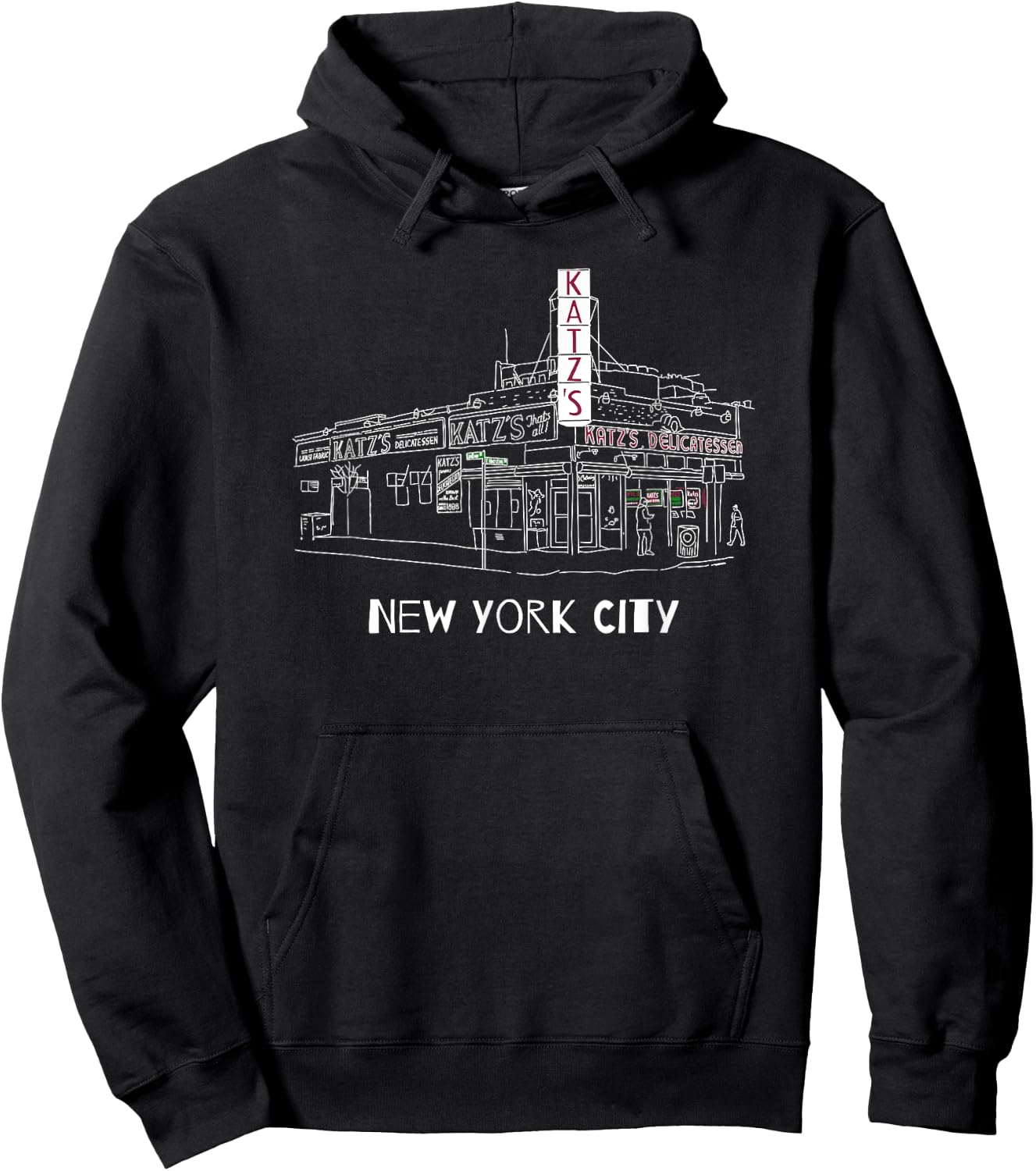 Kat'z Deli New York City for Reuben Sandwich Fans Hoodie - Hoodie | Black