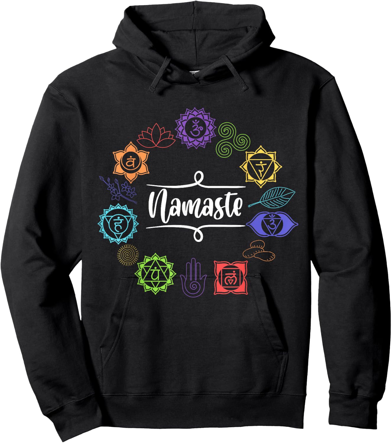 Namaste Yoga Meditation Calm Soul and Body Yoga Teacher Men Women Girls Kids Hoodie - Hoodie | Black