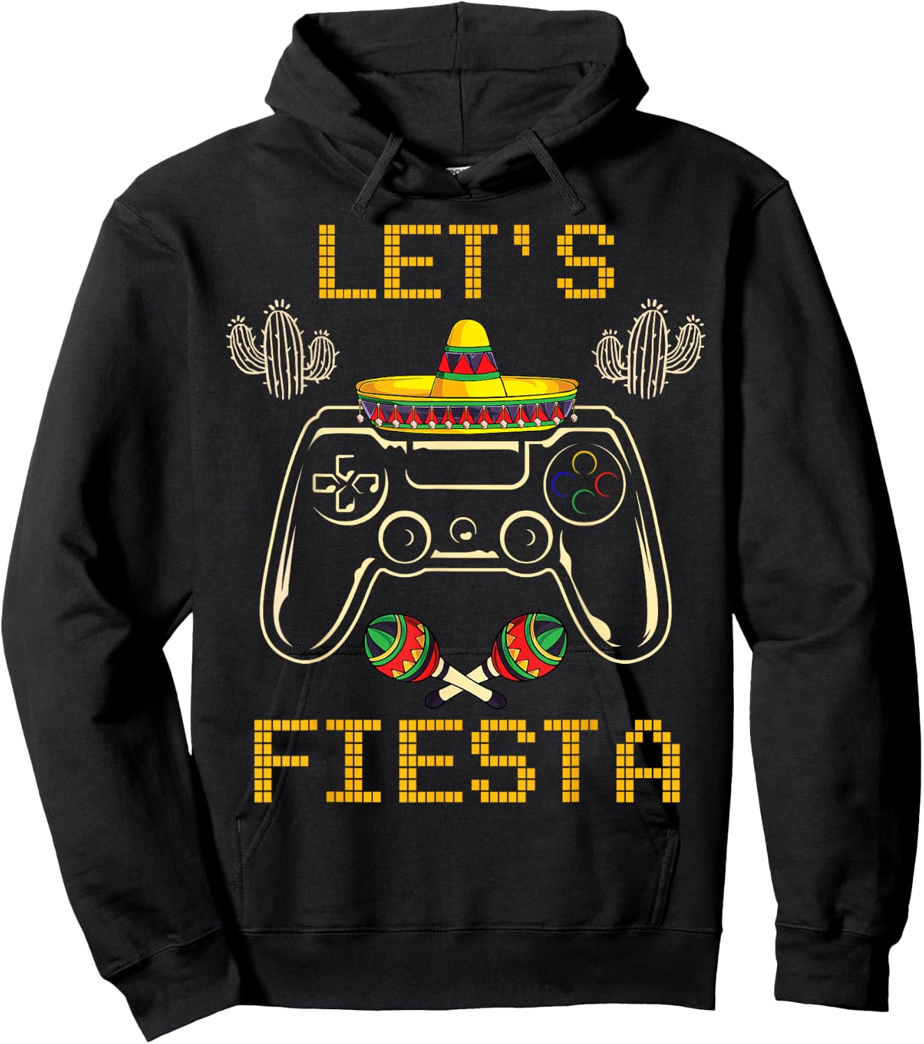 Cinco de Mayo Video Games Gaming Controller Gamer Boys Girls Hoodie - Hoodie | Black
