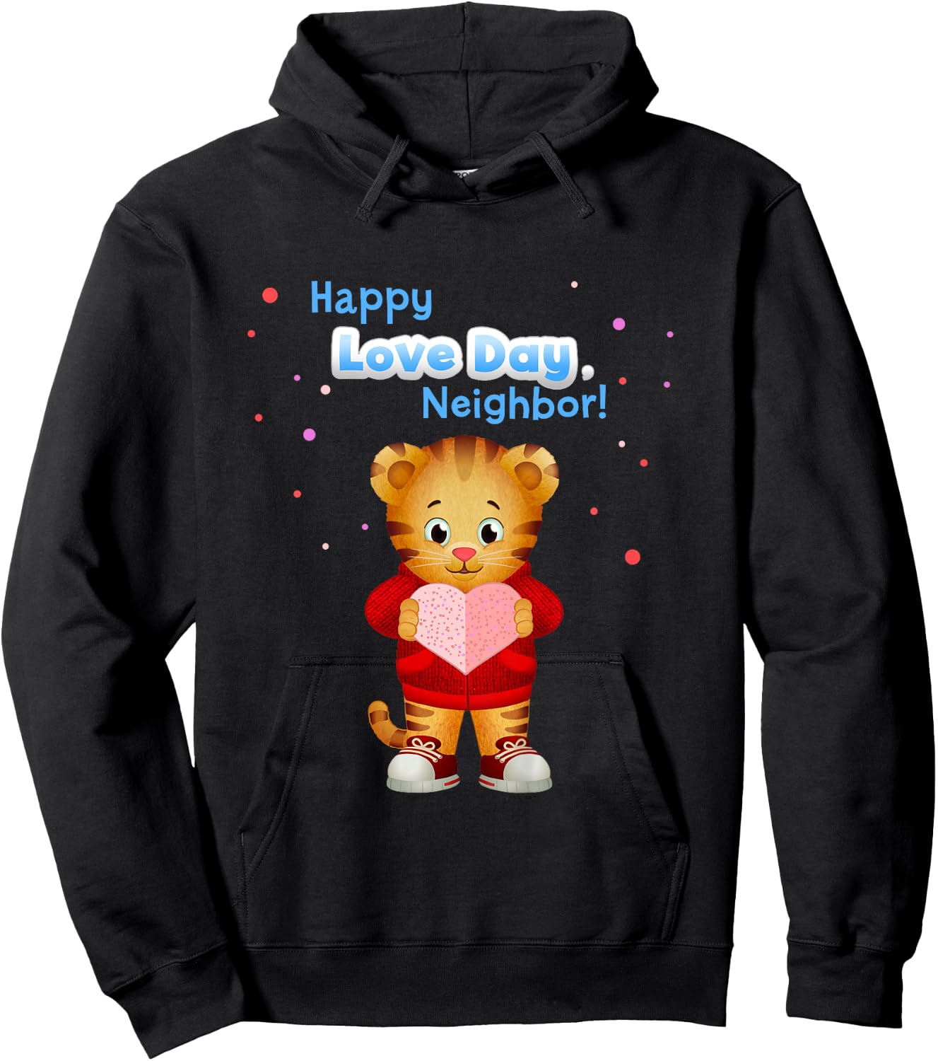 Happy Love Day, Daniel Tiger! (Blue) Hoodie - Hoodie | Black