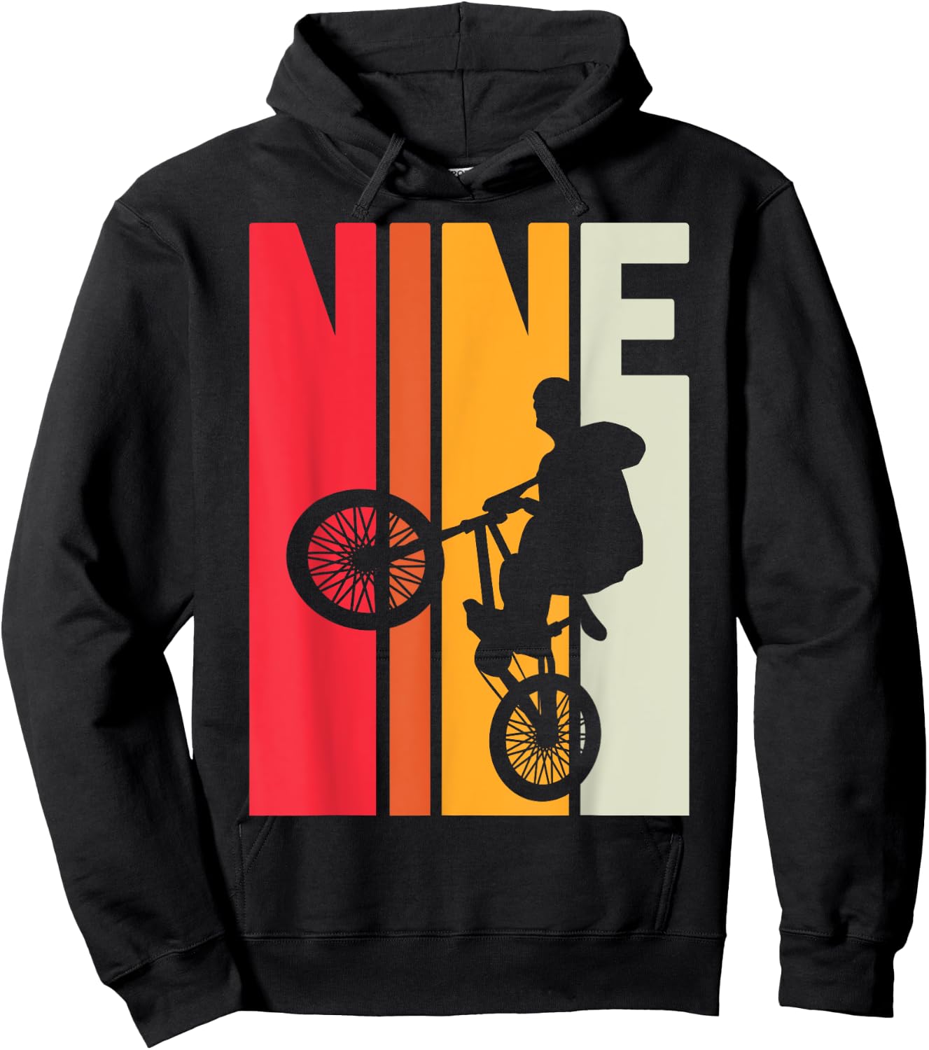9 Year Old BMX Birthday Gift Party Boys Dirt Biking 9th Hoodie - Hoodie | Black