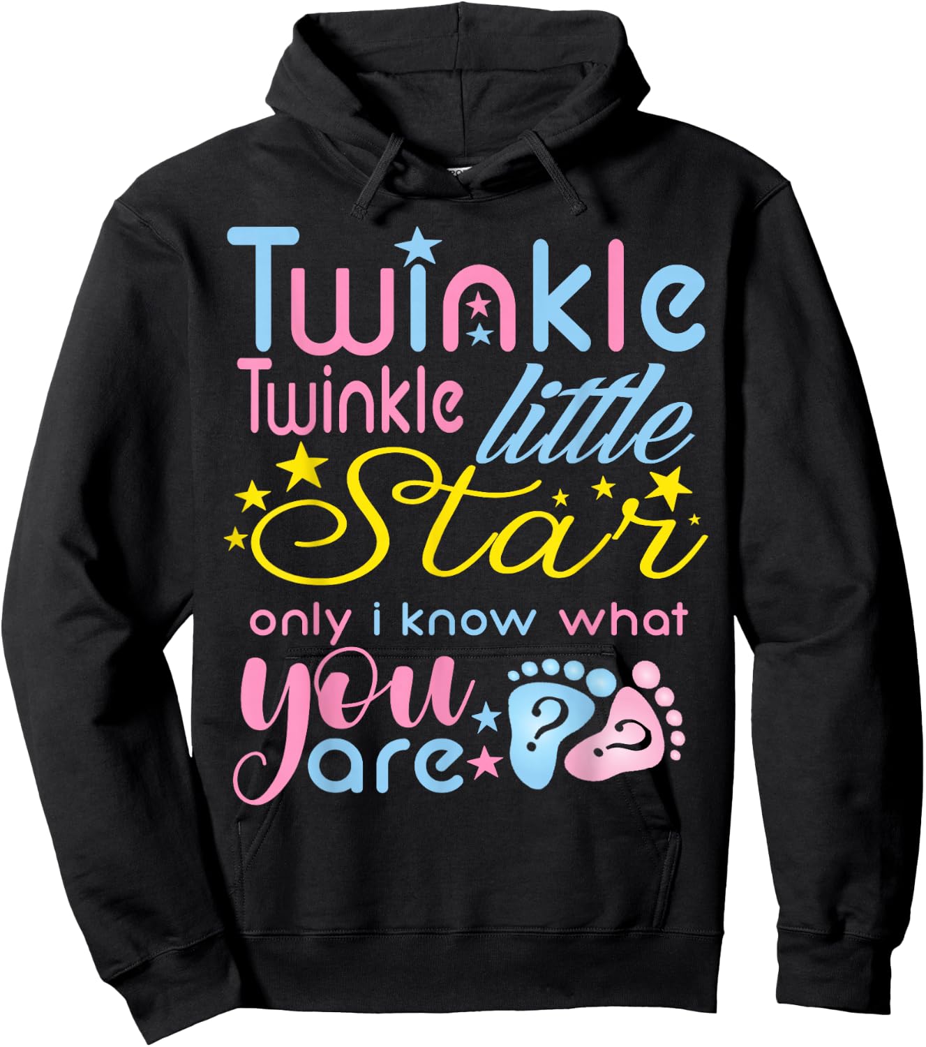 Twinkle Twinkle Little Star Only I Know Gender Keeper Reveal Hoodie - Hoodie | Black