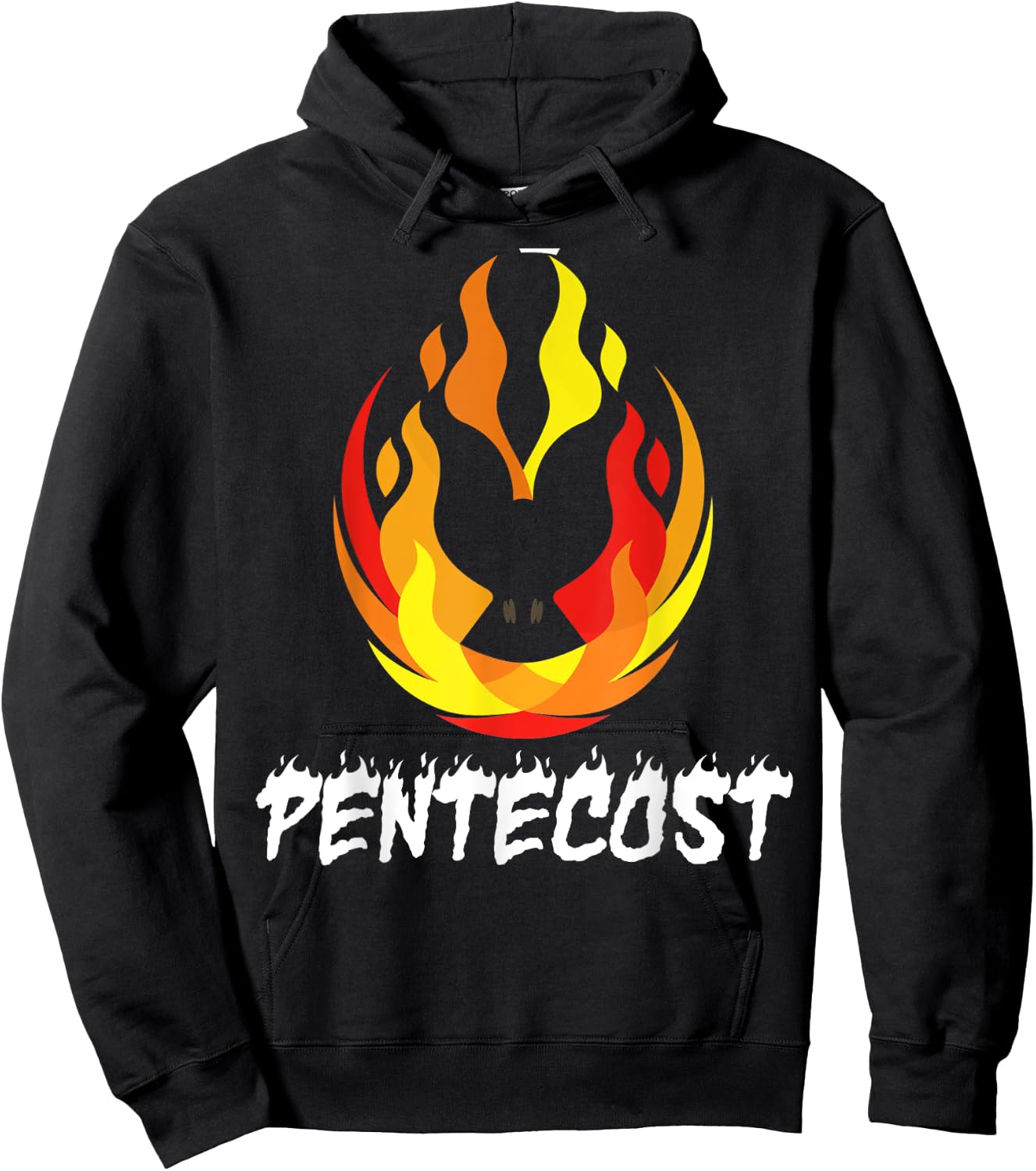 Pentecost Doves Tongues of Fire Flame Acts Holy Spirit Hoodie - Hoodie | Black