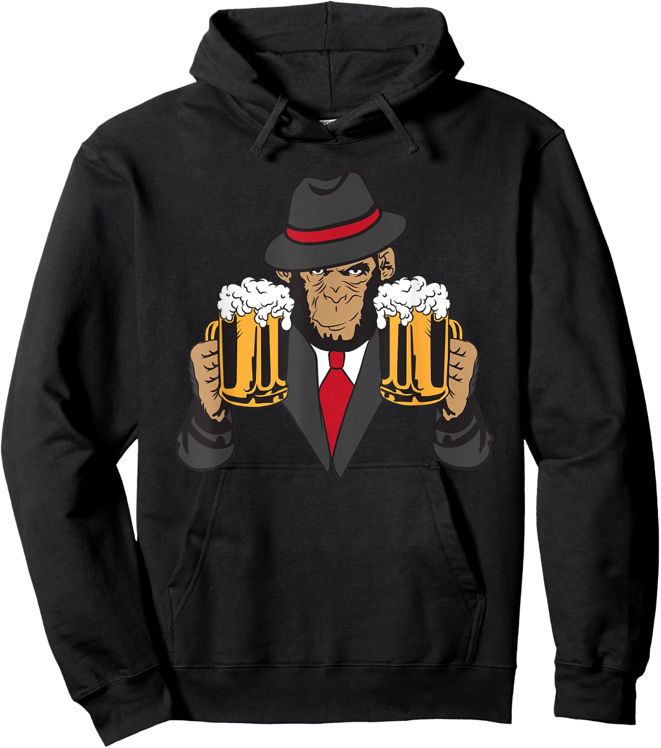 Drunk Monkey Hoodie - Hoodie | Black