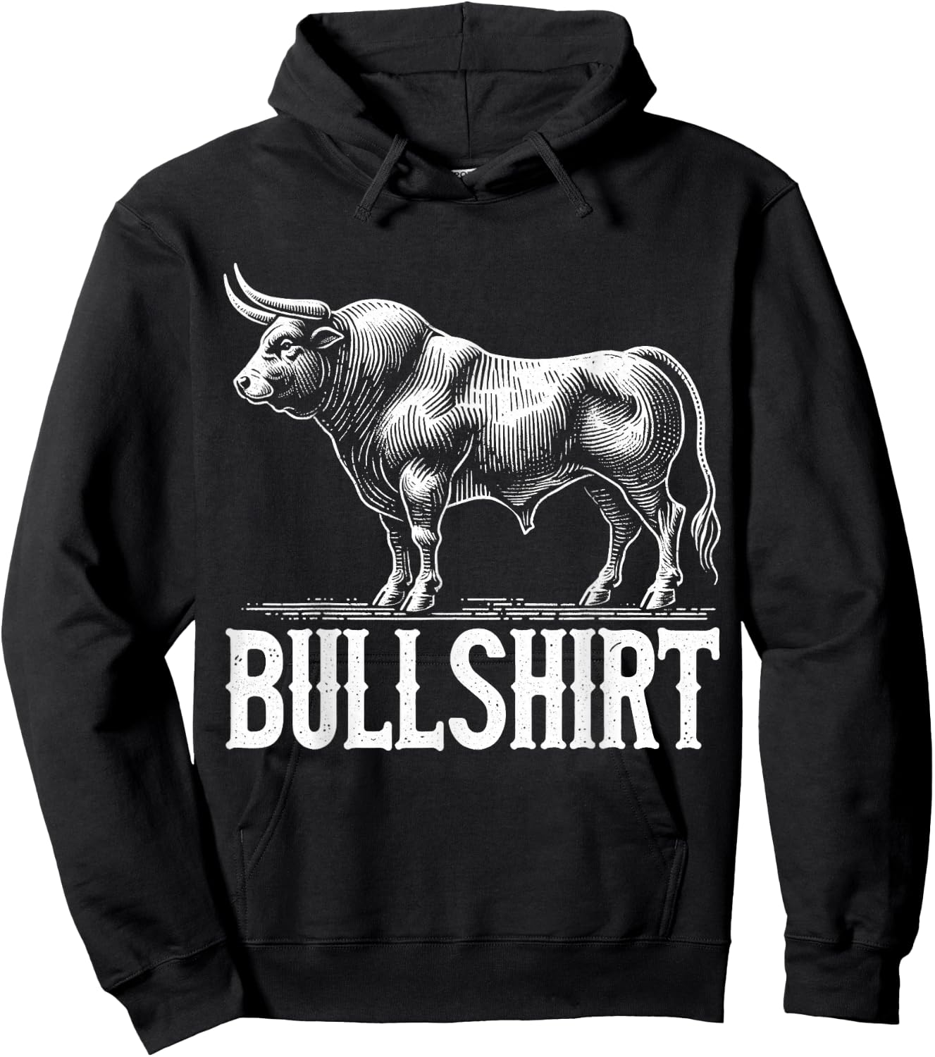 Funny Bull Shirt for Farmers - Western Cowboy Cattle Men Hoodie - Hoodie | Black