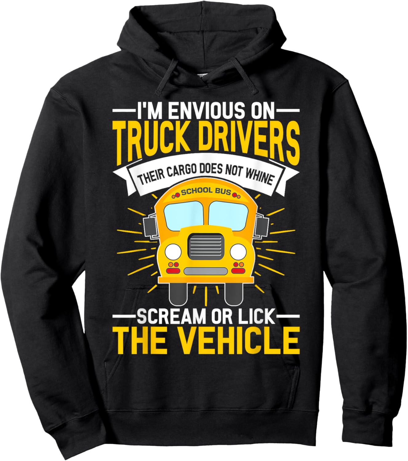 Funny School Bus Driver Hoodie - Hoodie | Black