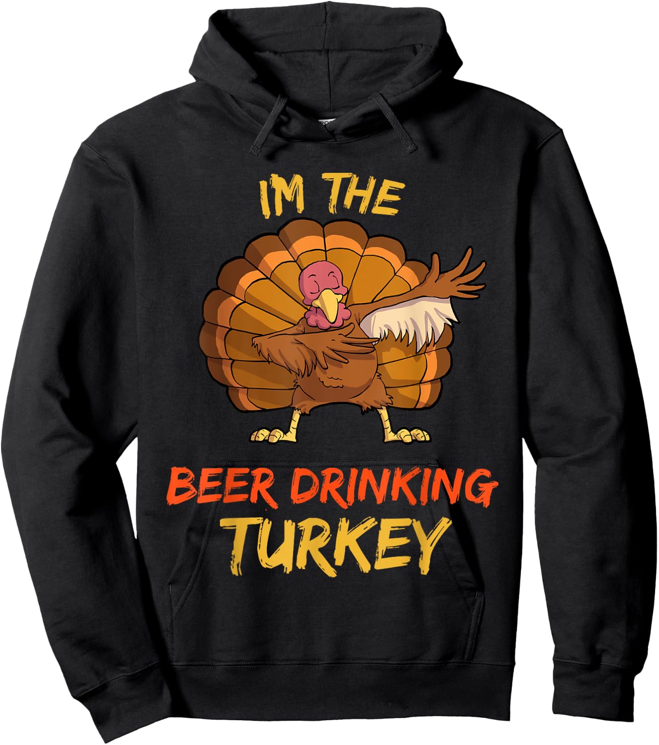 Beer Turkey Matching Family Group Thanksgiving Party PJ Hoodie - Hoodie | Black