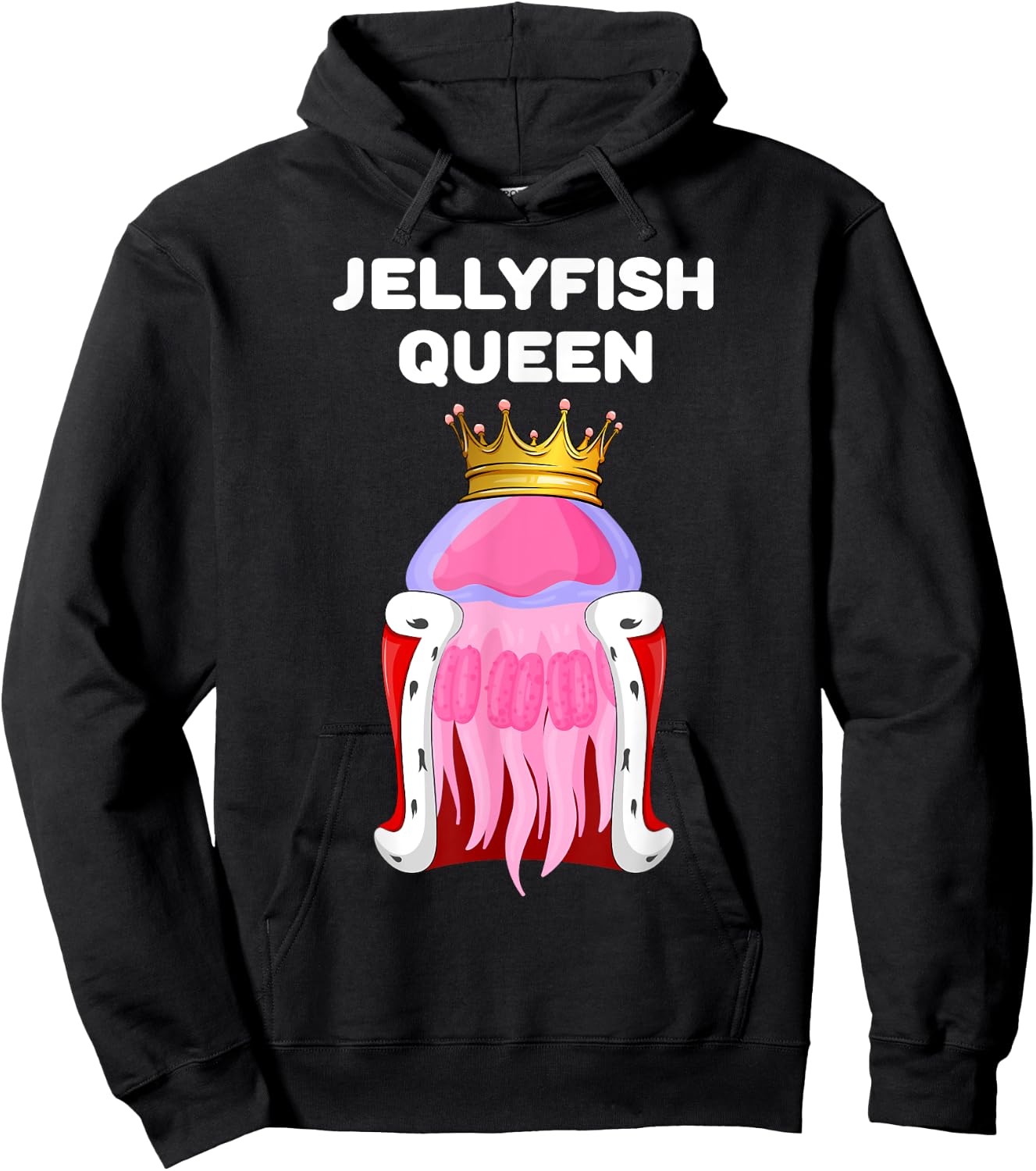 Jellyfish Queen | Jellyfish | Girls Jellyfish Hoodie - Hoodie | Black