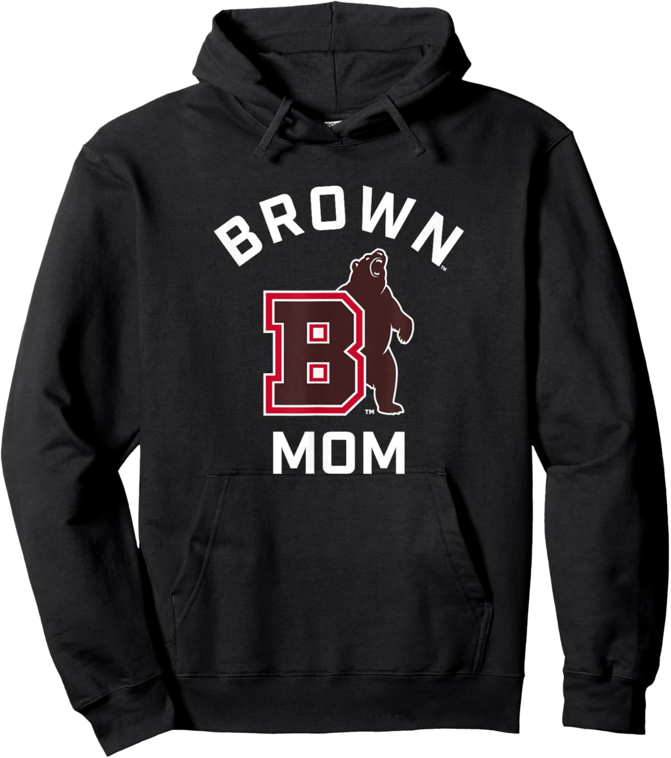 Brown University Bears Arched Mom Hoodie - Hoodie | Black