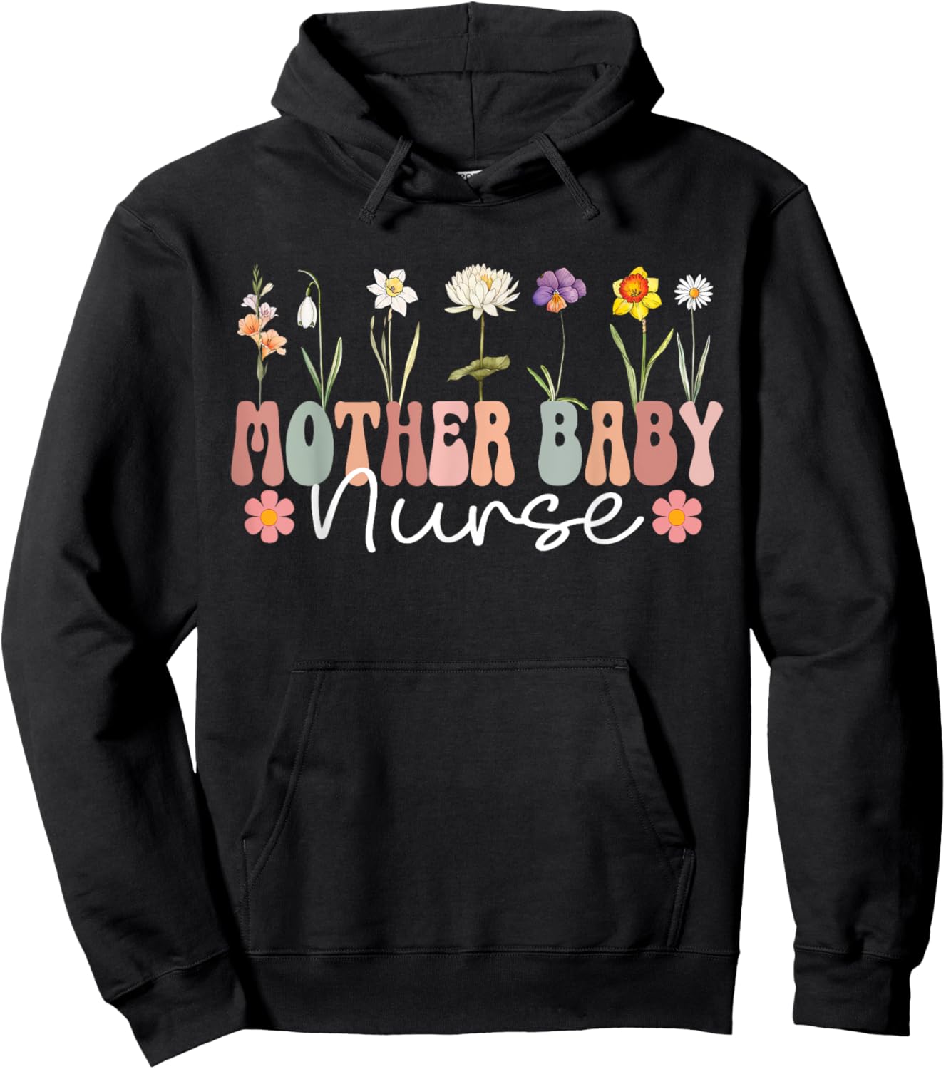 Mother Baby Nurse Appreciation Postpartum Nursing Student Hoodie - Hoodie | Black