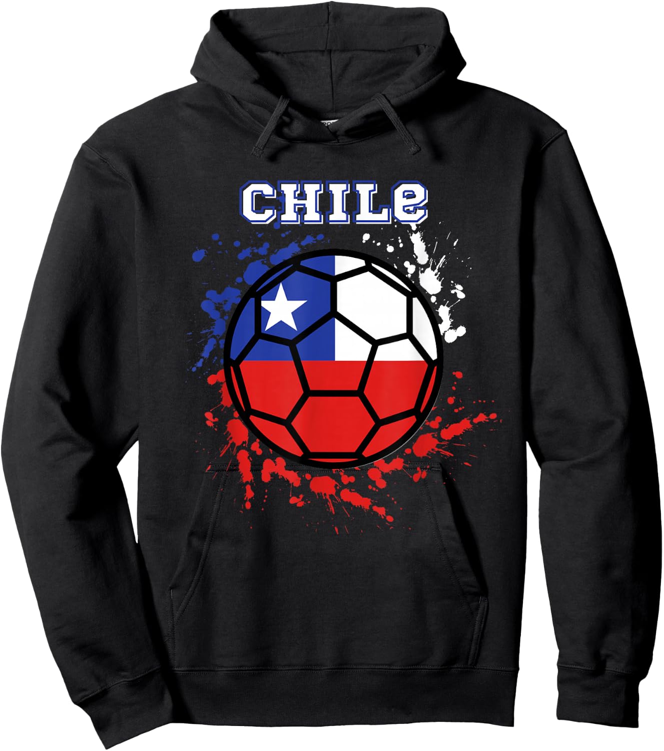 Chile Soccer Chilean Flag Futbol Fan Jersey Hoodie - Hoodie | Black