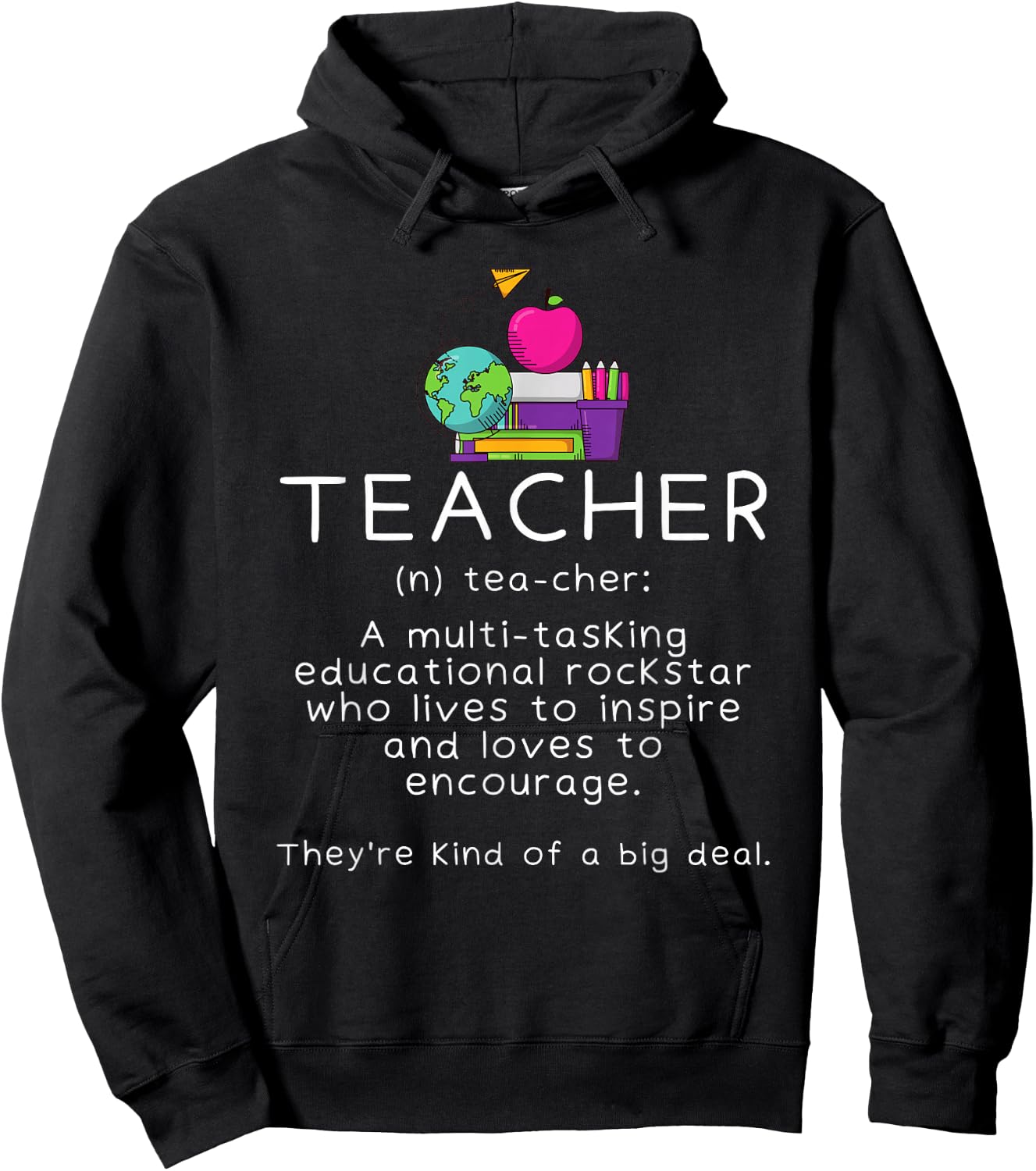 Teacher Definition - Funny Teaching School Teacher Hoodie - Hoodie | Black