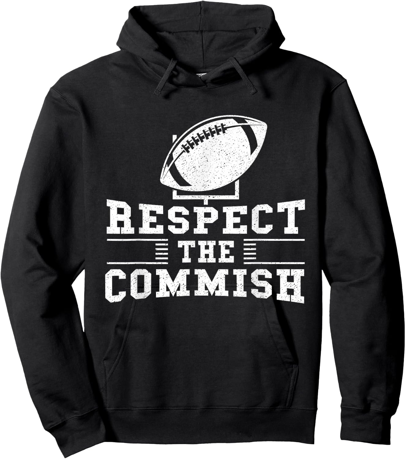 Respect The Commish - Fantasy Football Game Day Gift Hoodie - Hoodie | Black
