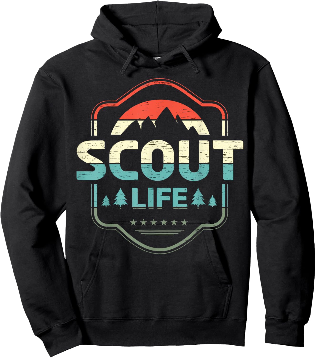 Vintage Scout Life for a Camping Nature Hiking Scout Hoodie - Hoodie | Black
