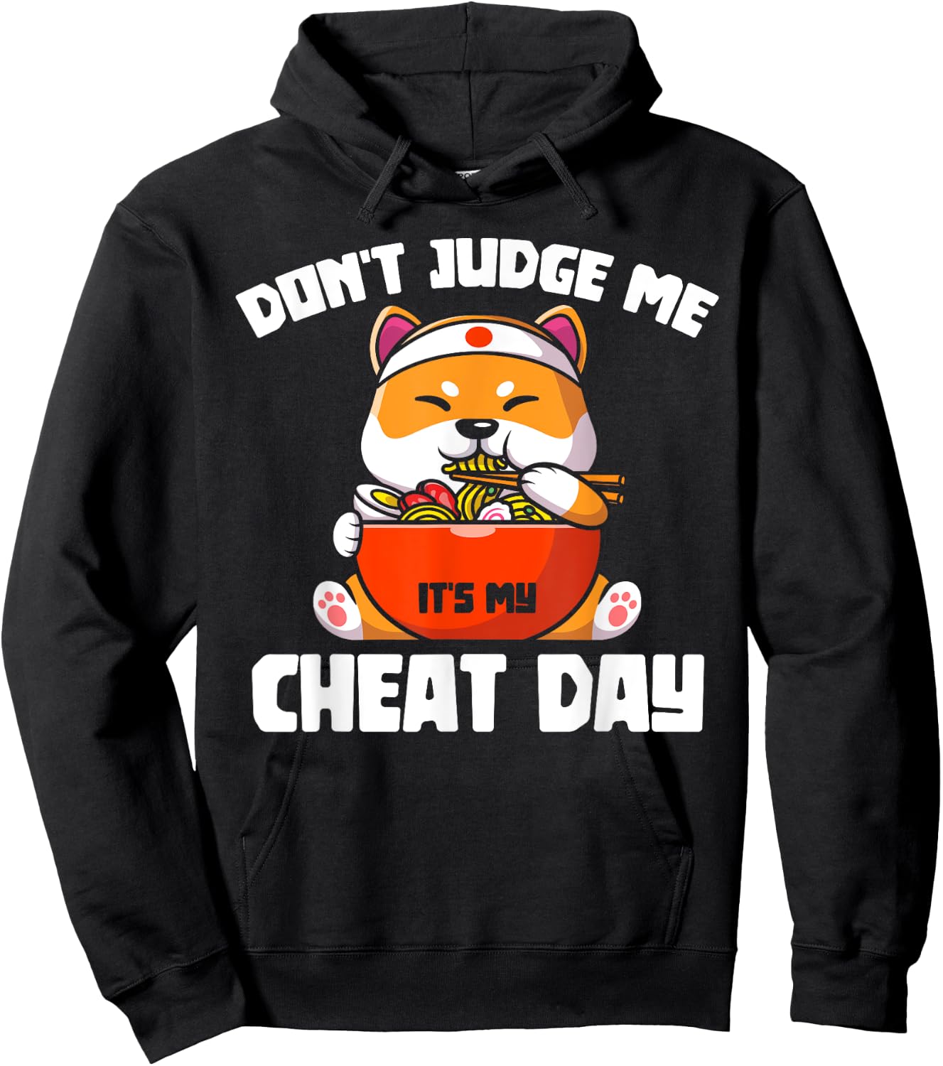 Funny Animal Lover Gift Cute Cat Gym Workout Cheat Day Hoodie - Hoodie | Black