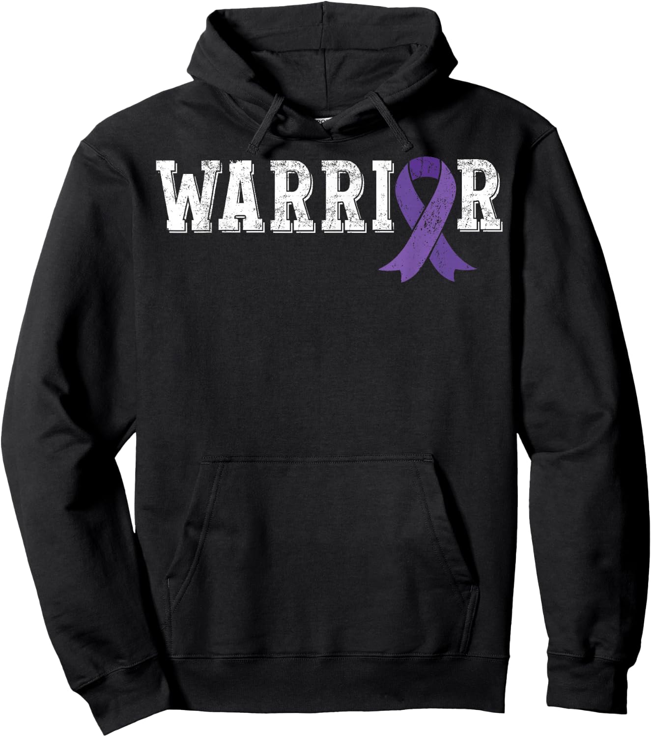 Testicular Cancer Awareness Products Purple Ribbon Gift Hoodie - Hoodie | Black