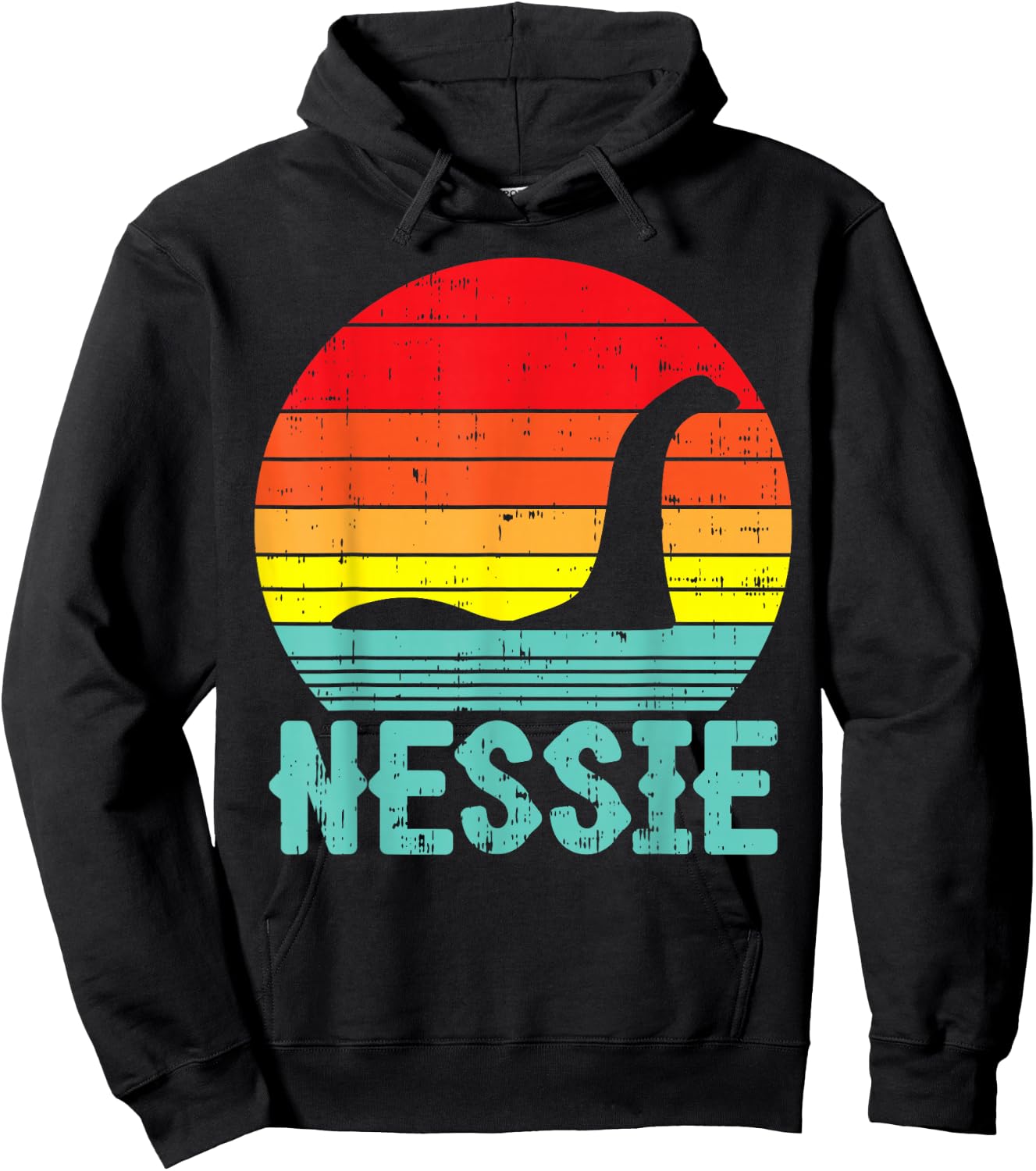 Nessie Loch Ness Monster Retro Nessy Animal Lover Gift Hoodie - Hoodie | Black