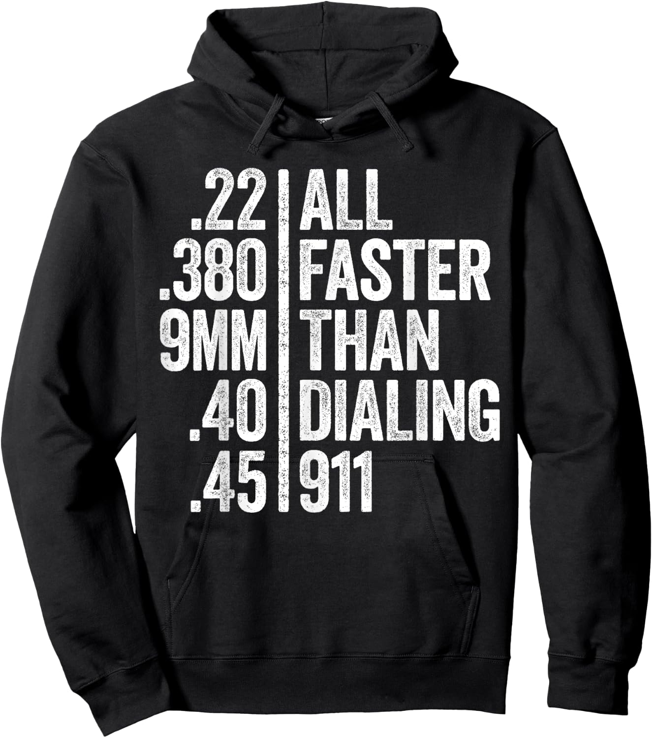 All Faster Than Dialing 911 Weapon Lover Gift Hoodie - Hoodie | Black