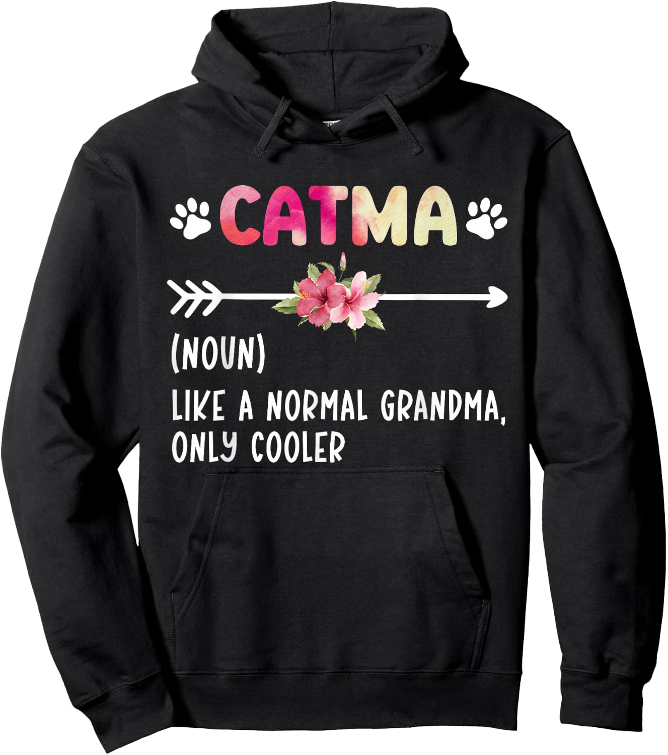Catma Definition Cat Grandma Cat Grandmother Hoodie - Hoodie | Black