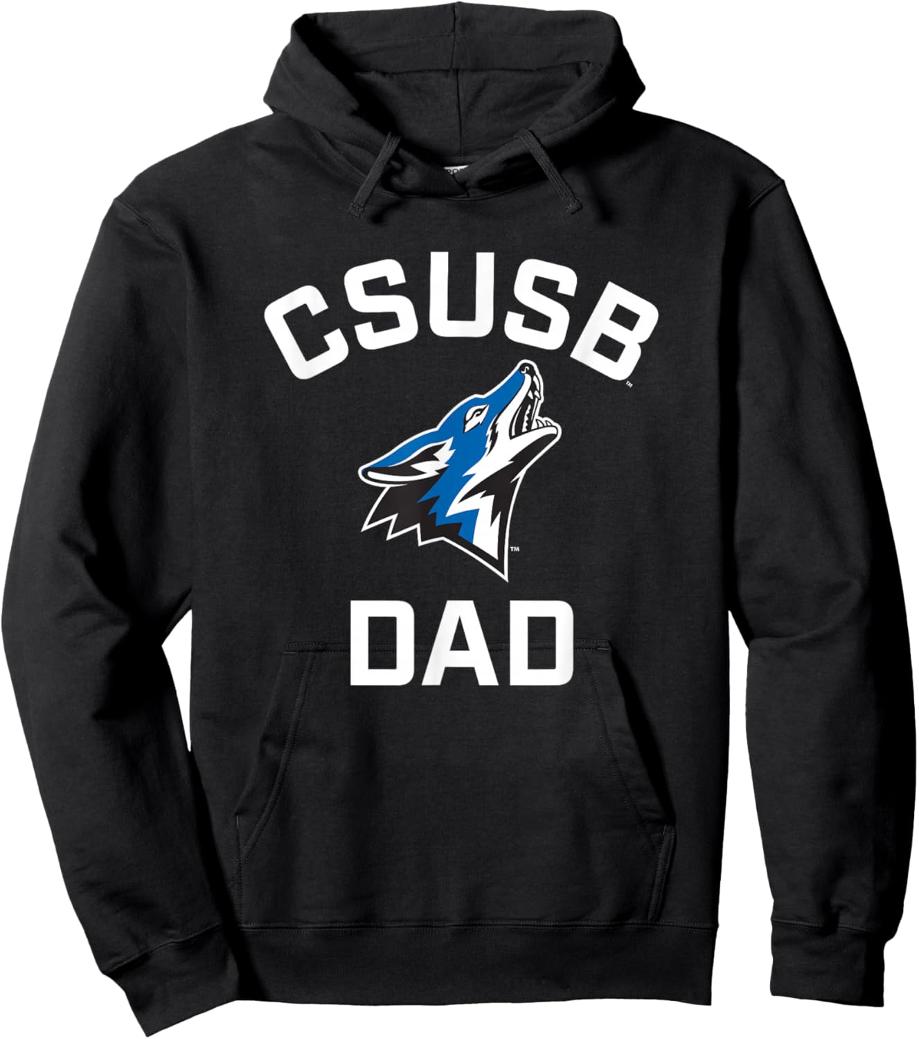 Cal State San Bernardino CSUSB Coyotes Arched Dad Hoodie - Hoodie | Black