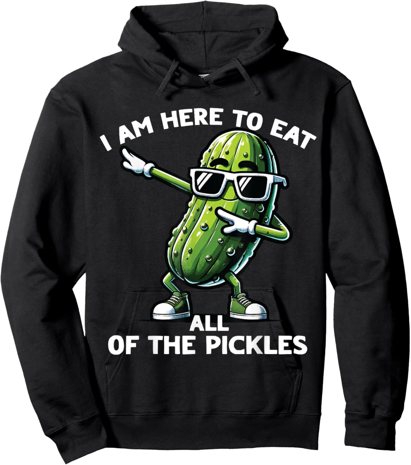 Dabbing Pickle Dancing Cucumber Pickle Food Squad Hoodie - Hoodie | Black