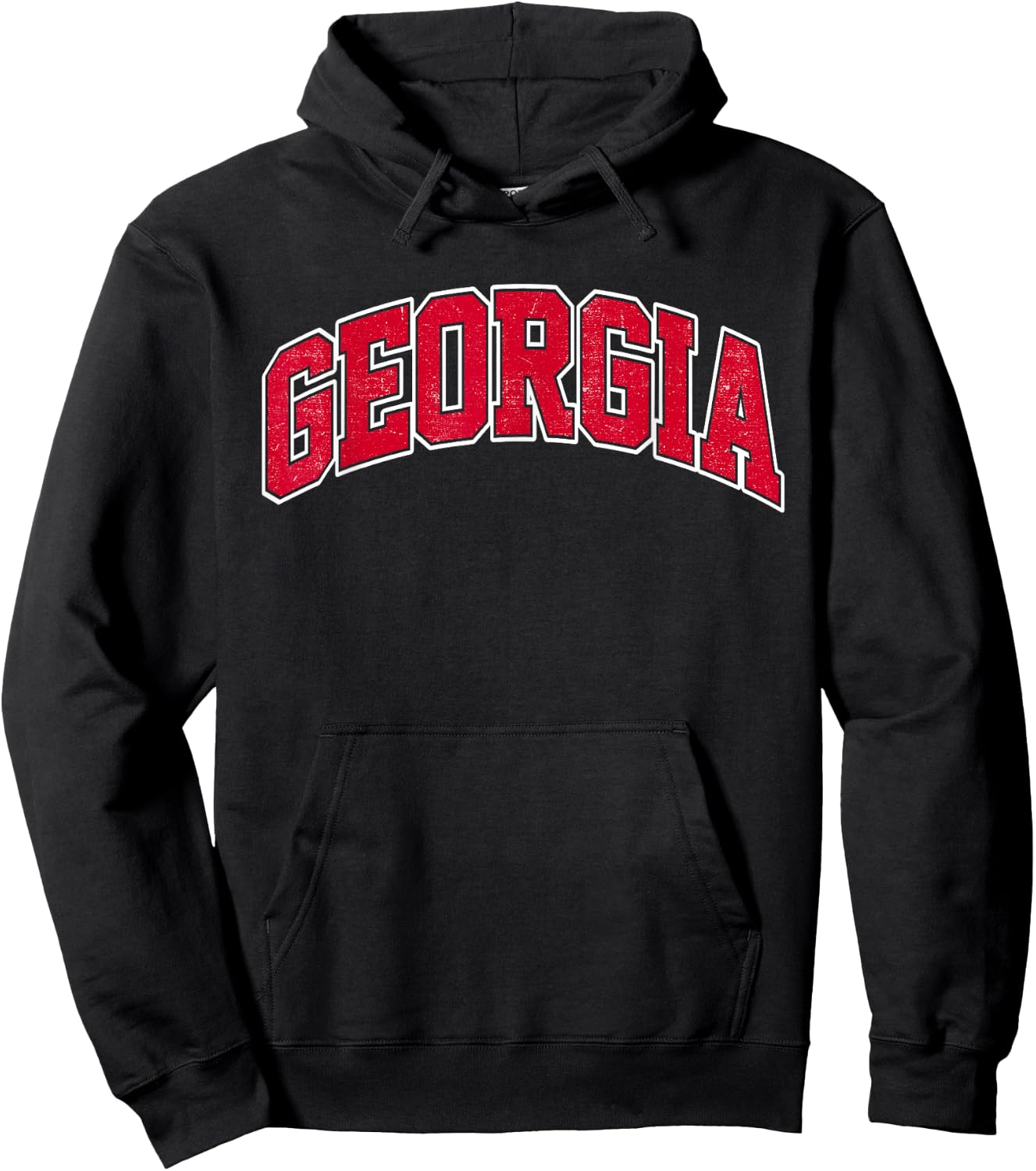 Georgia GA Vintage Varsity Style Sports Gift Men Women Girls Hoodie - Hoodie | Black