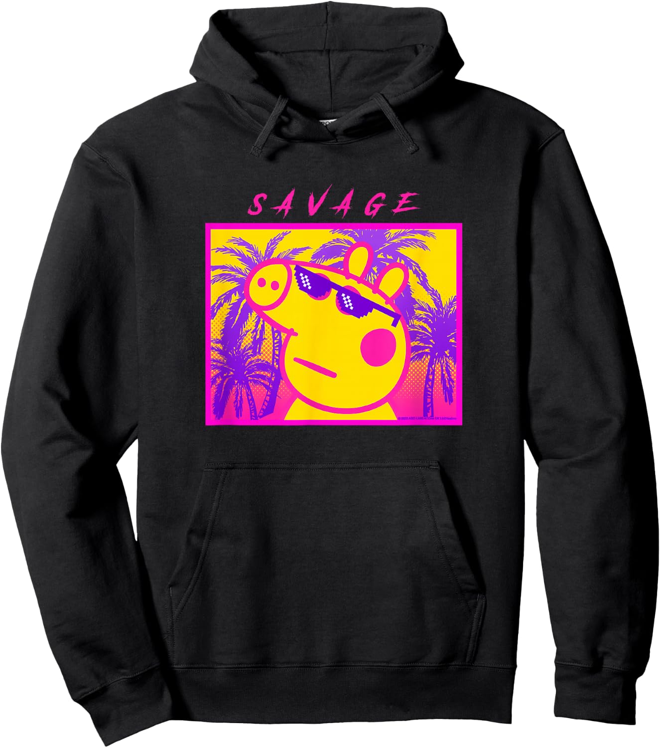 Peppa Pig Savage Portrait Hoodie - Hoodie | Black