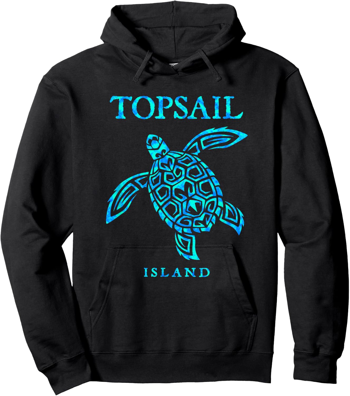 Topsail Island North Carolina Sea Turtle Boys Girls Toddler Hoodie - Hoodie | Black