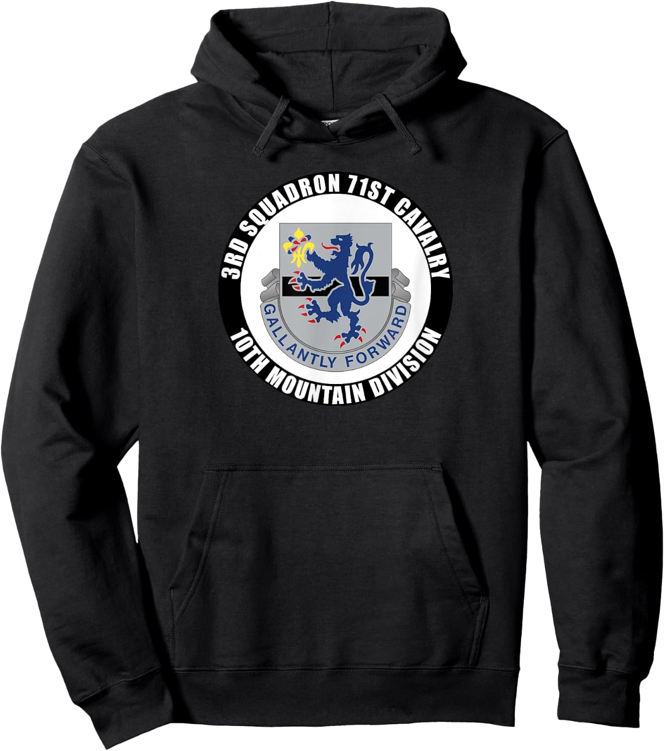 3rd Squadron 71st Cavalry 10th Mountain Division Veteran Hoodie - Hoodie | Black