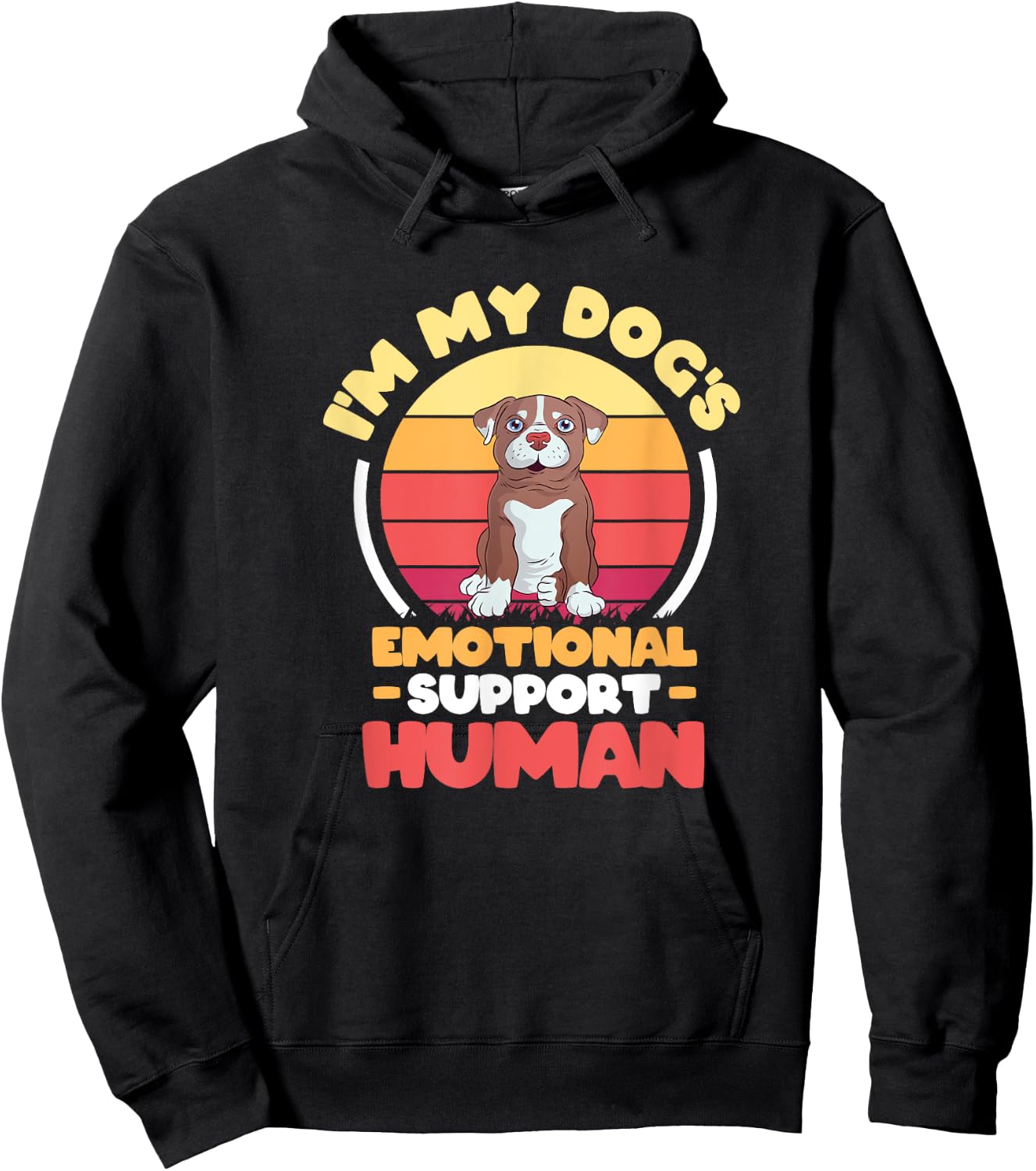 I'm My dog's Emotional Support-Human. Hoodie - Hoodie | Black