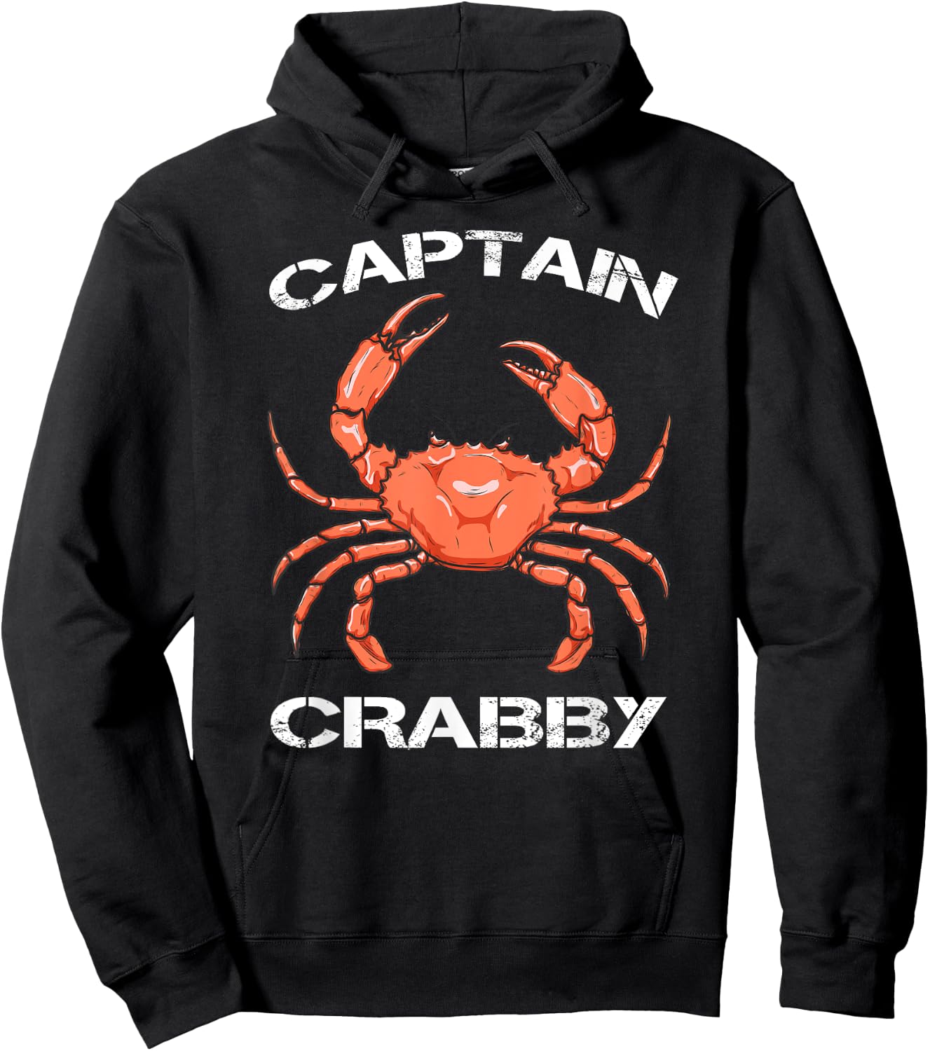 Captain Crabby | Funny Crabby Mood For Crab Lovers Gift Hoodie - Hoodie | Black