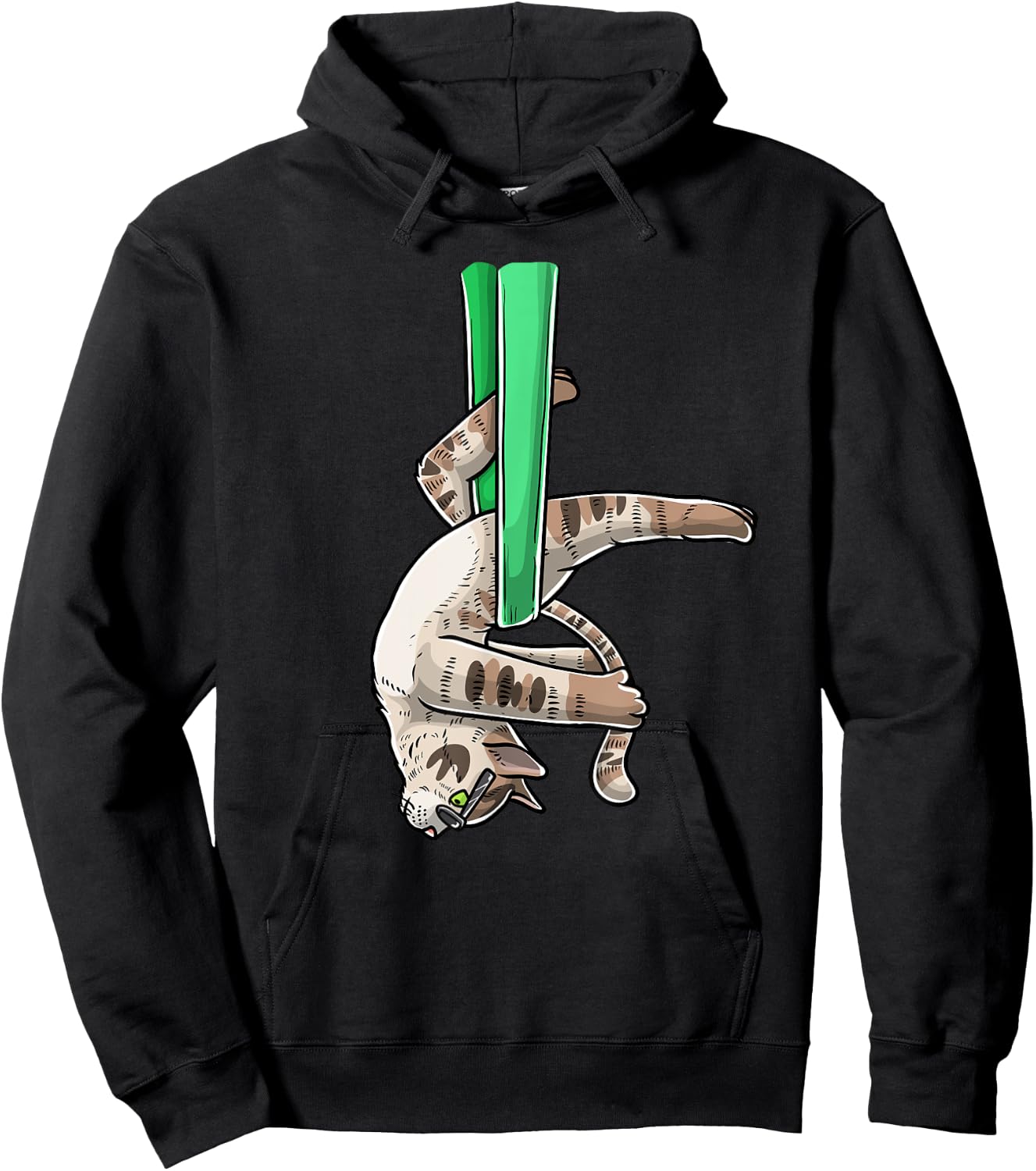 Aerial Cat Yoga Gymnastics Acrobatic Hoodie - Hoodie | Black