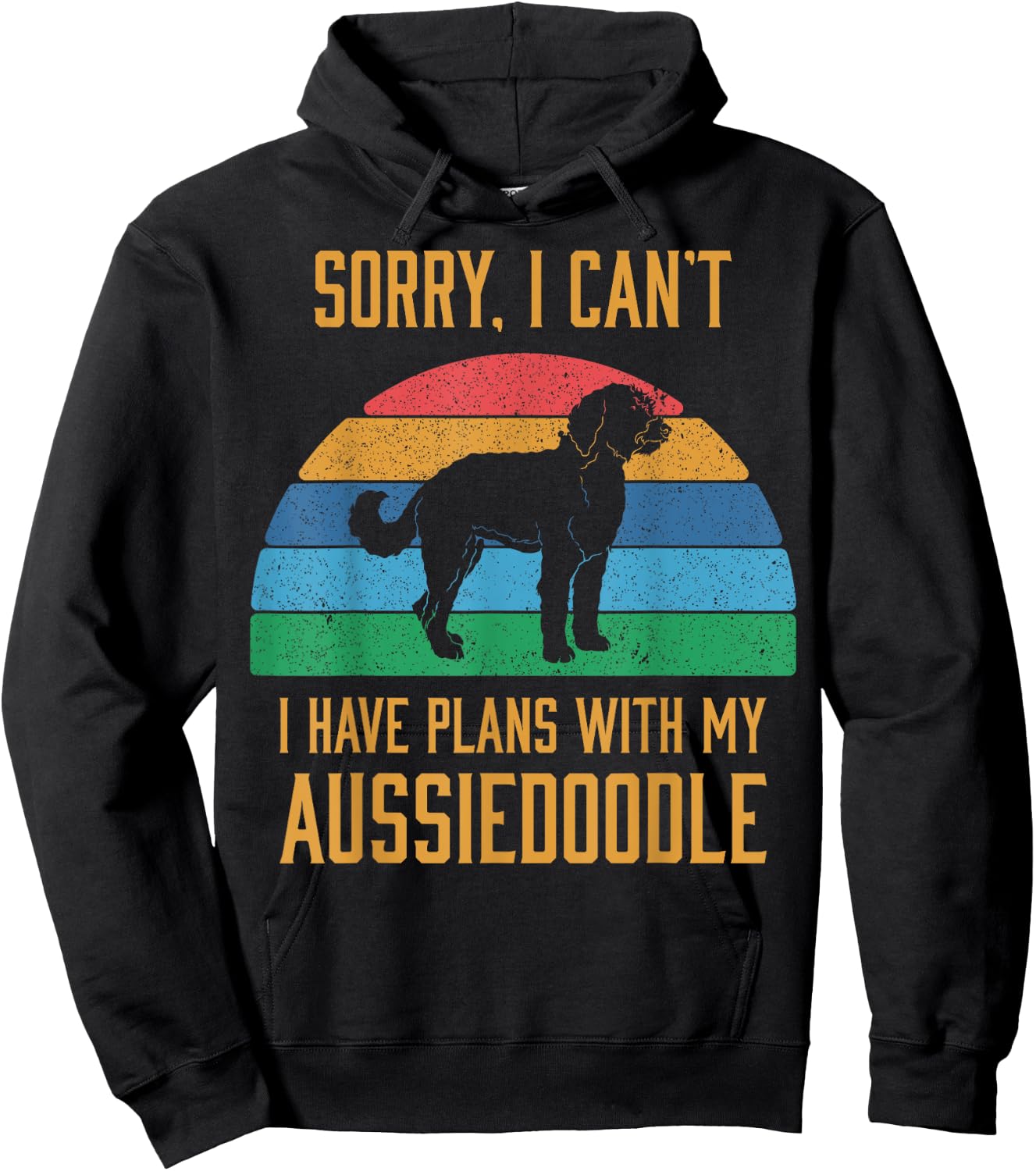 Funny Dog Owner I Have Plans With My Aussiedoodle Hoodie - Hoodie | Black