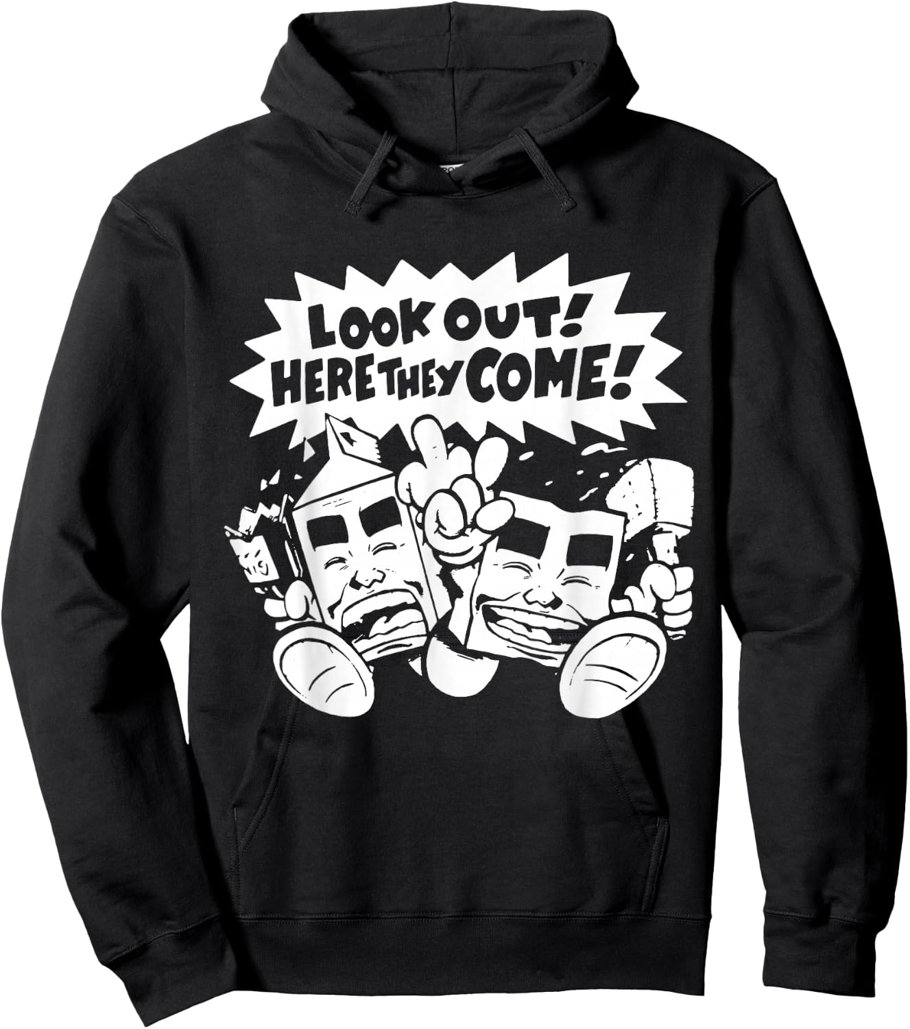Black And White Love Milk & Cheese - Latest Thing Vaporwave Hoodie - Hoodie | Black