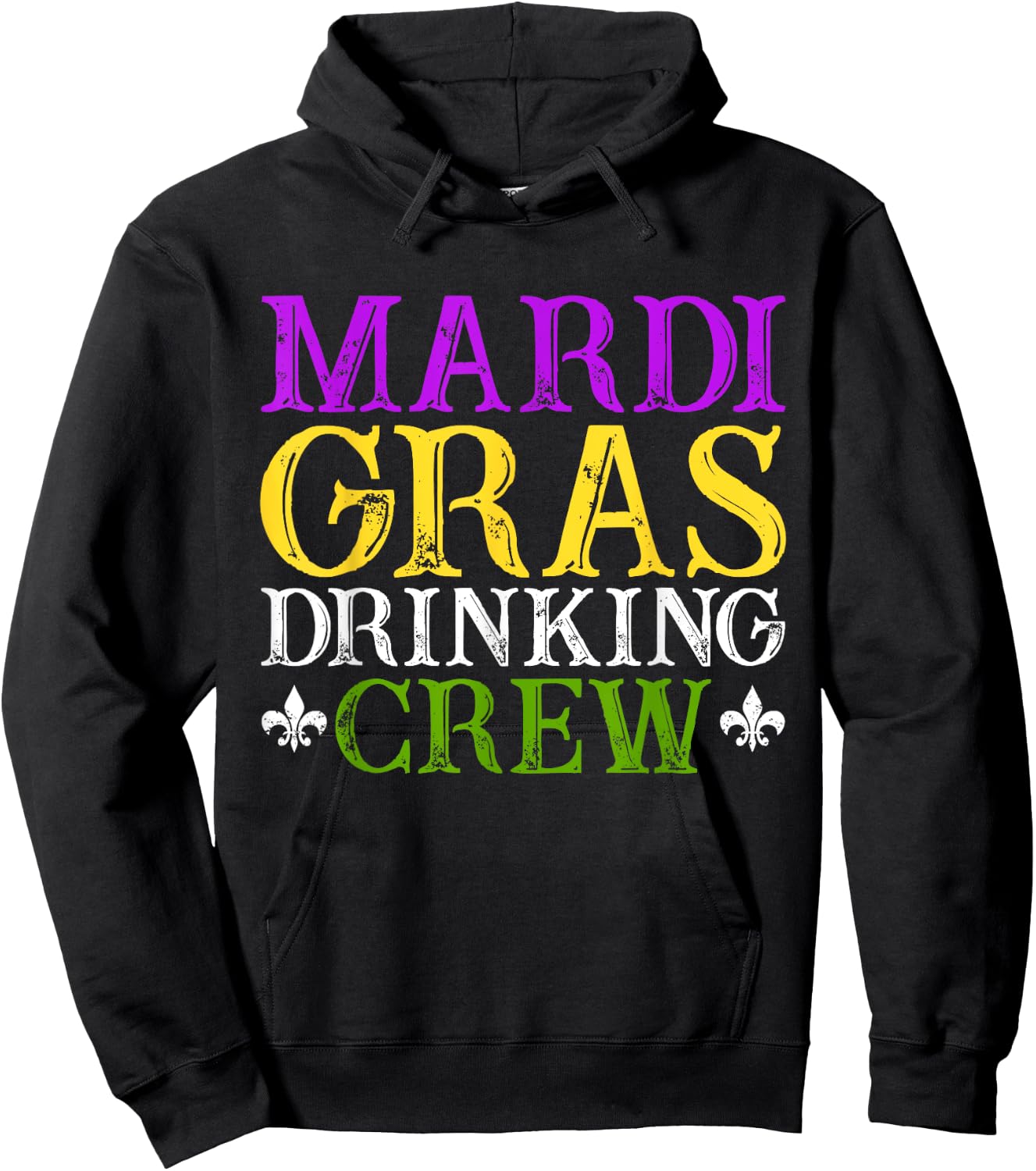Mardi Gras Drinking Crew Carnival Costume Group Matching Hoodie - Hoodie | Black