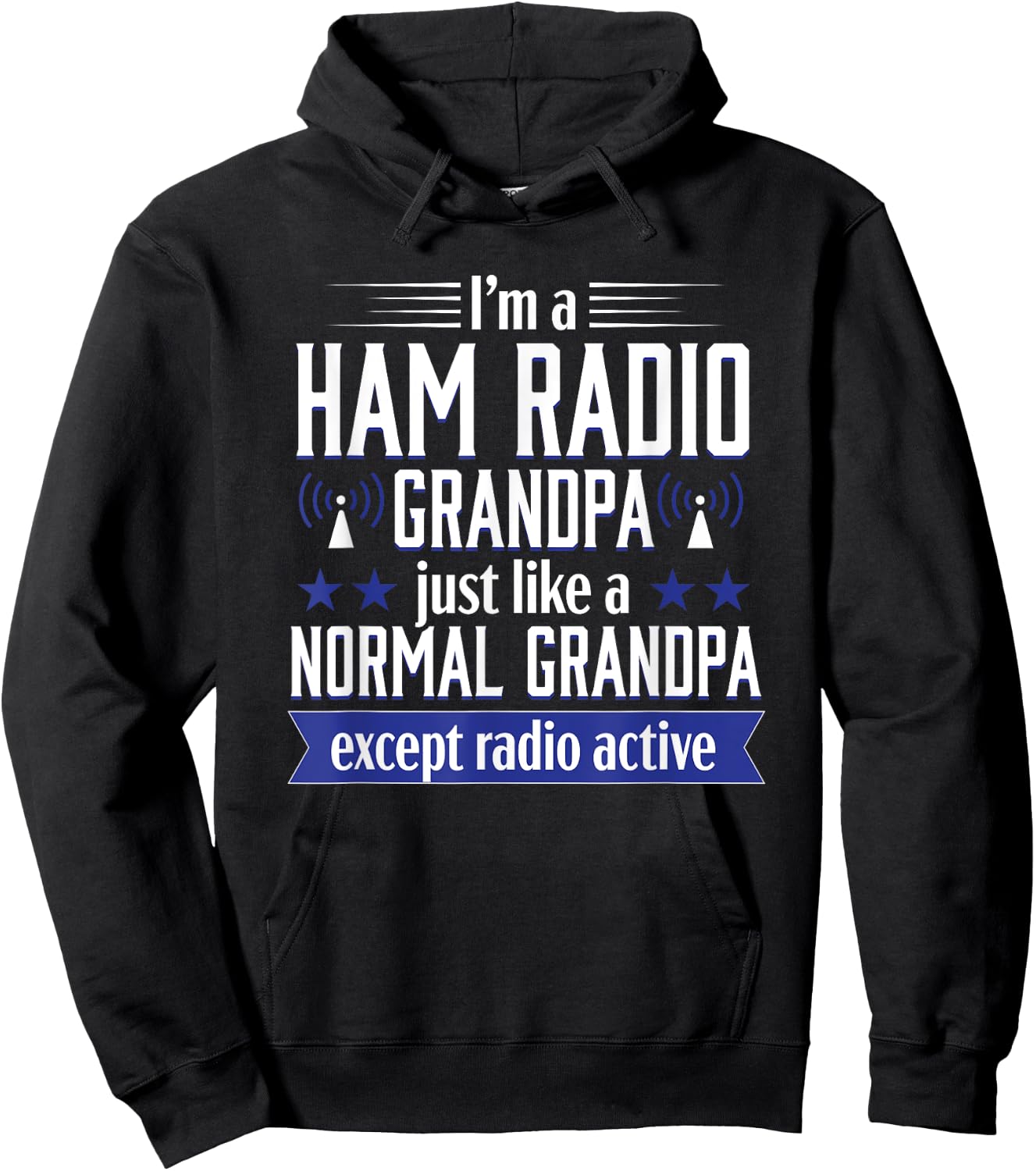 Ham Radio Operator Amateur Radio Funny Grandpa Gift Men Hoodie - Hoodie | Black
