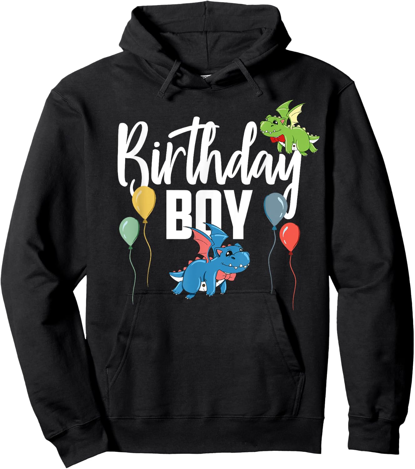 Birthday Boy Dragon Lover Funny Kids Boys Birthday Party Hoodie - Hoodie | Black