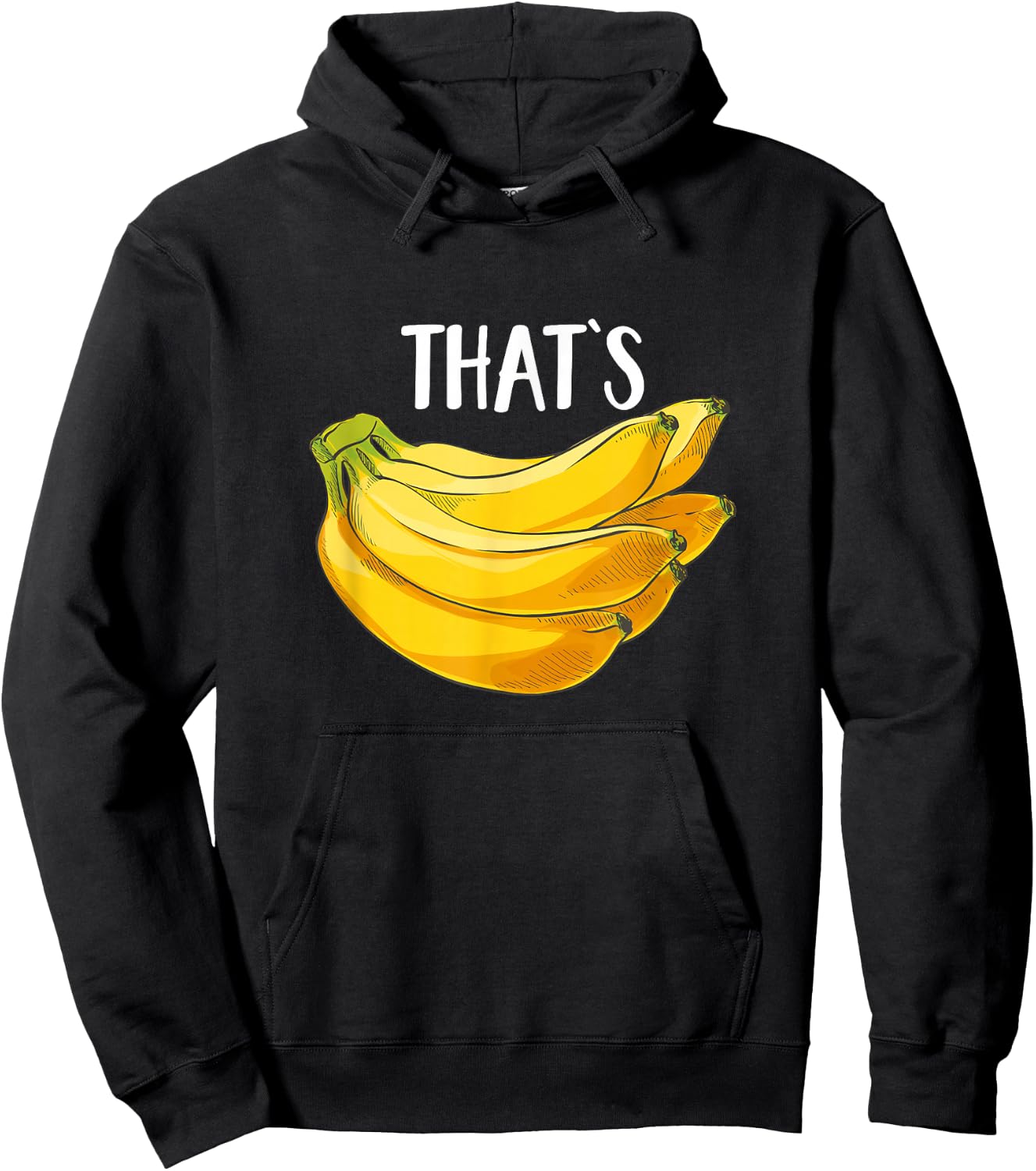 Fruit Humor That's Bananas Funny Banana Lover Saying Gift Hoodie - Hoodie | Black