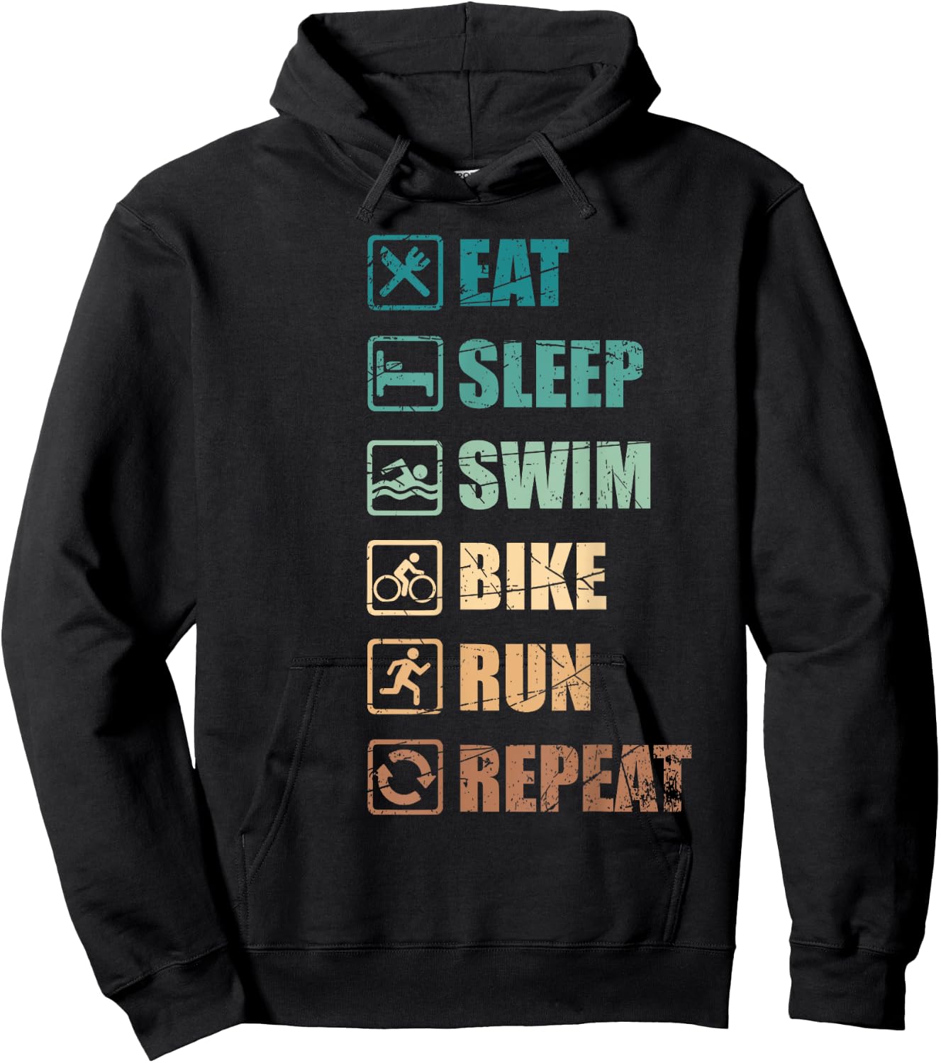 Funny Hobby Triathlete Gift Sports Triathlon Hoodie - Hoodie | Black