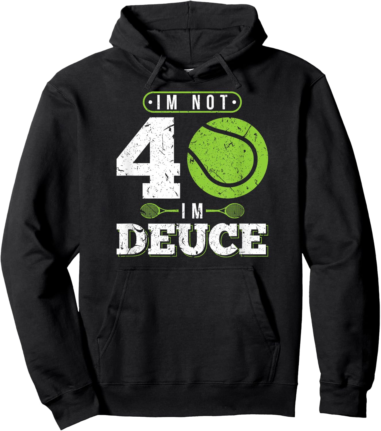 Im Not 40 Years Old Funny Tennis 40th Birthday Hoodie - Hoodie | Black