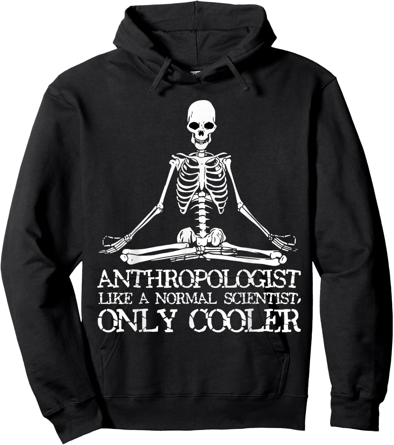Anthropology Yoga Skeleton Anthropologist Hoodie - Hoodie | Black