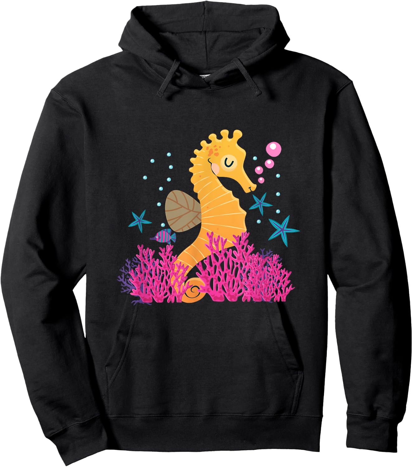 Sea Animal Ocean Creature Seahorse Hoodie - Hoodie | Black