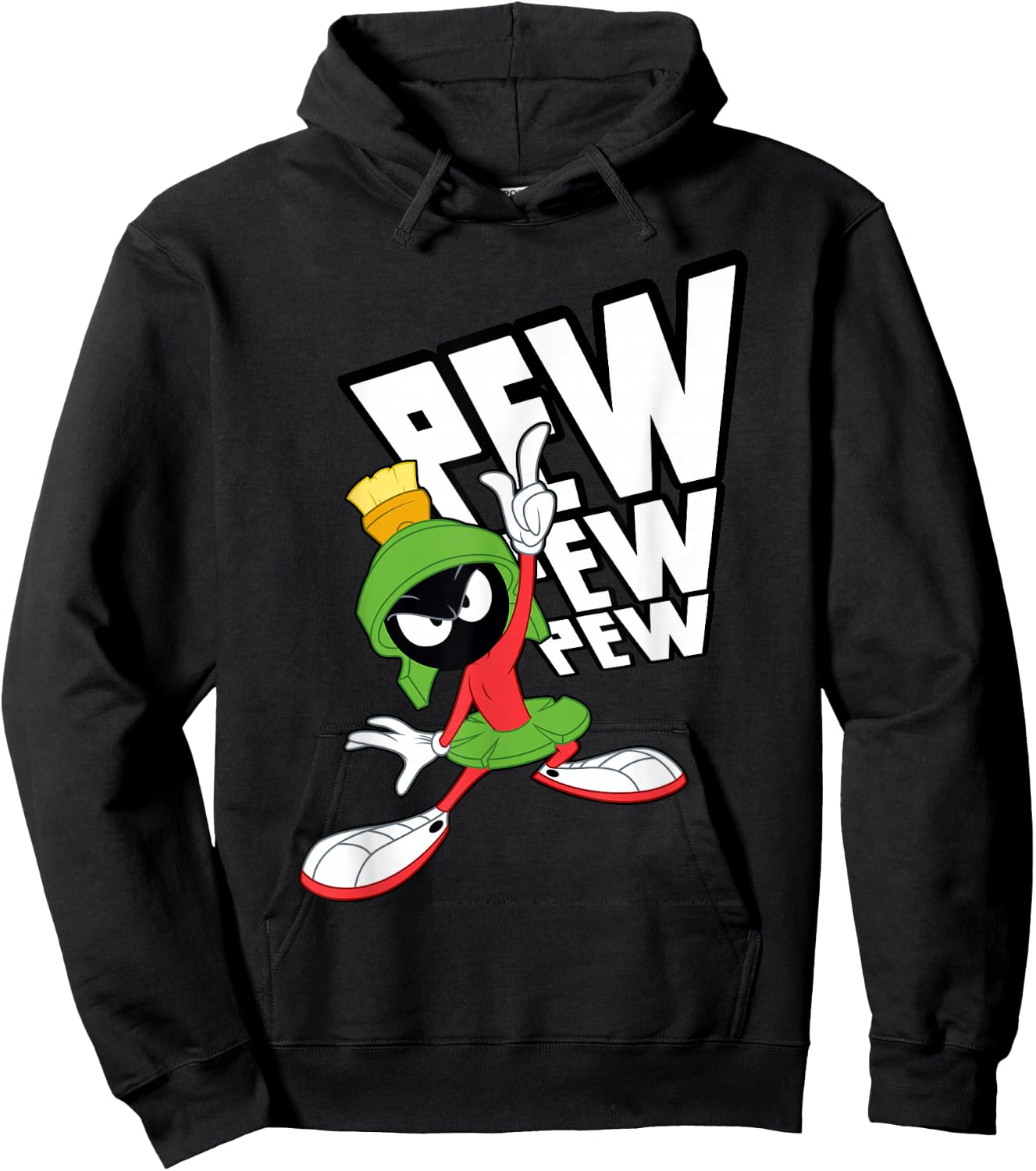 Looney Tunes Marvin The Martian Pew Pew Pew Small Hoodie - Hoodie | Black