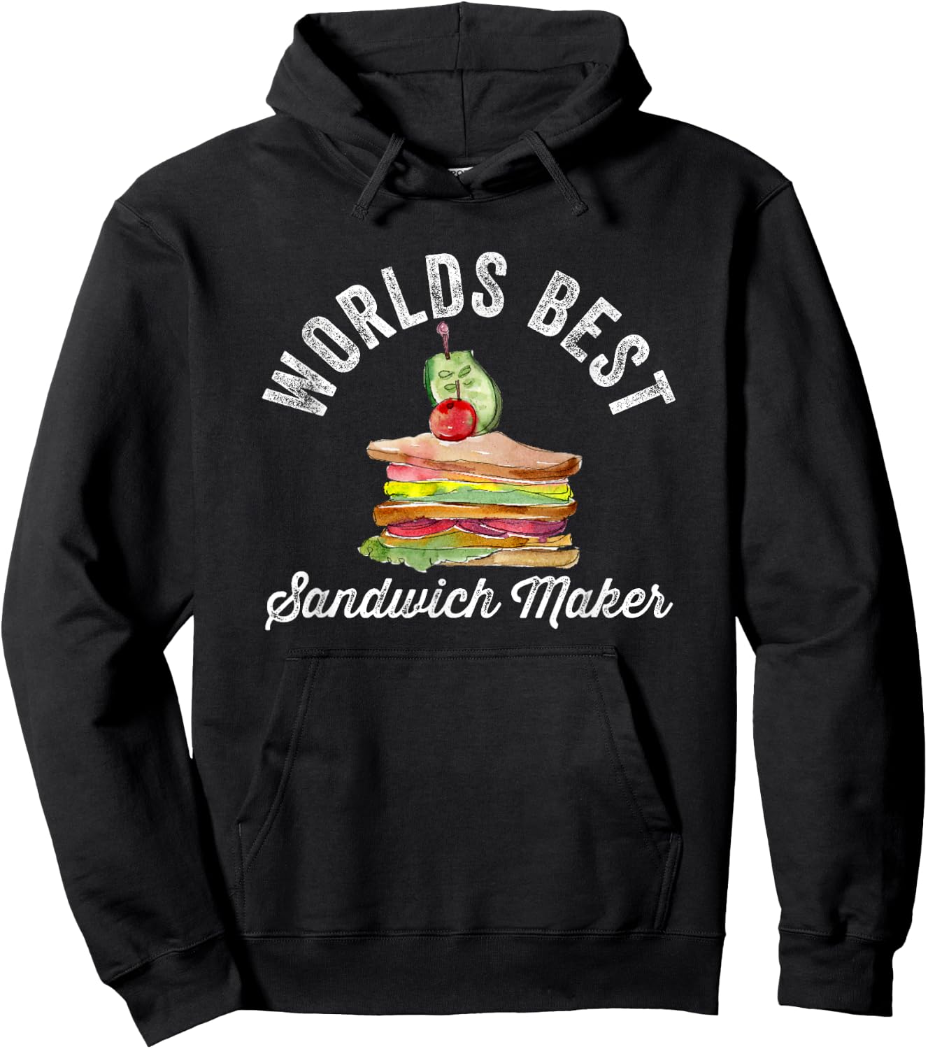 Worlds Best Sandwich Maker Grill Cheese Egg Breakfast Chef Hoodie - Hoodie | Black