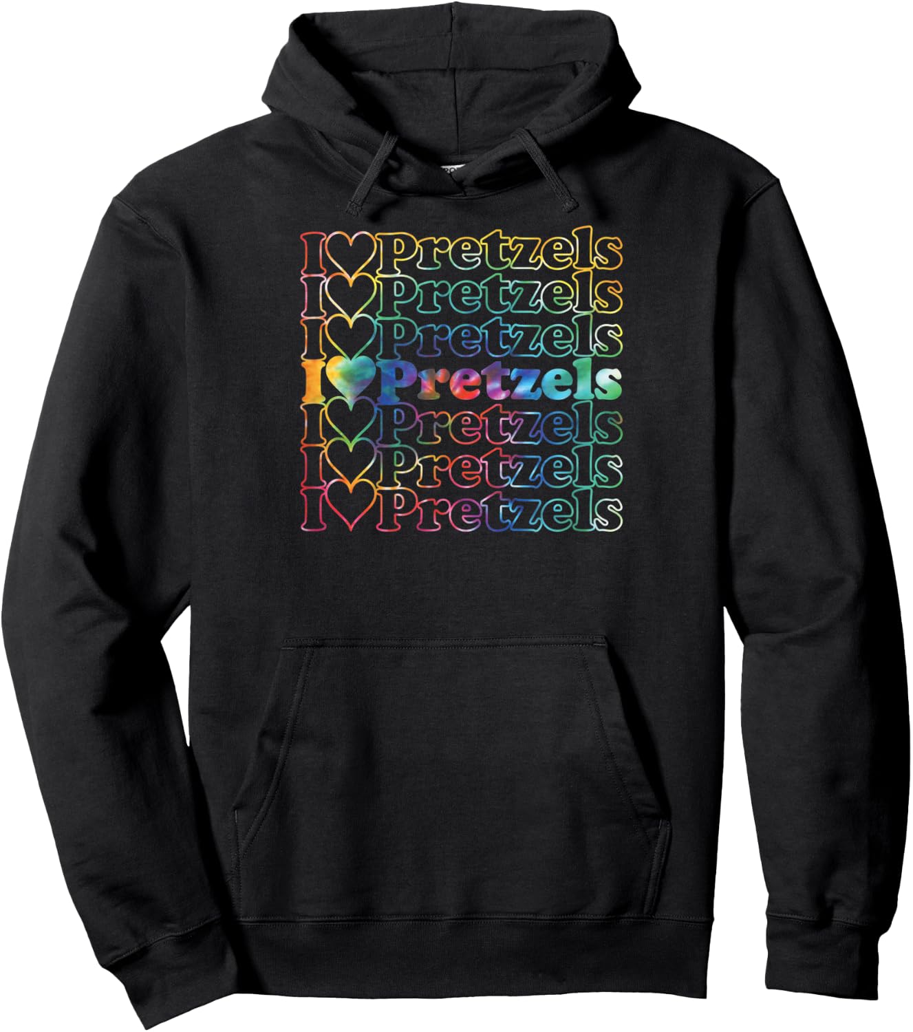 Pretzels Tie Dye Cool Vintage Inspired Hoodie - Hoodie | Black