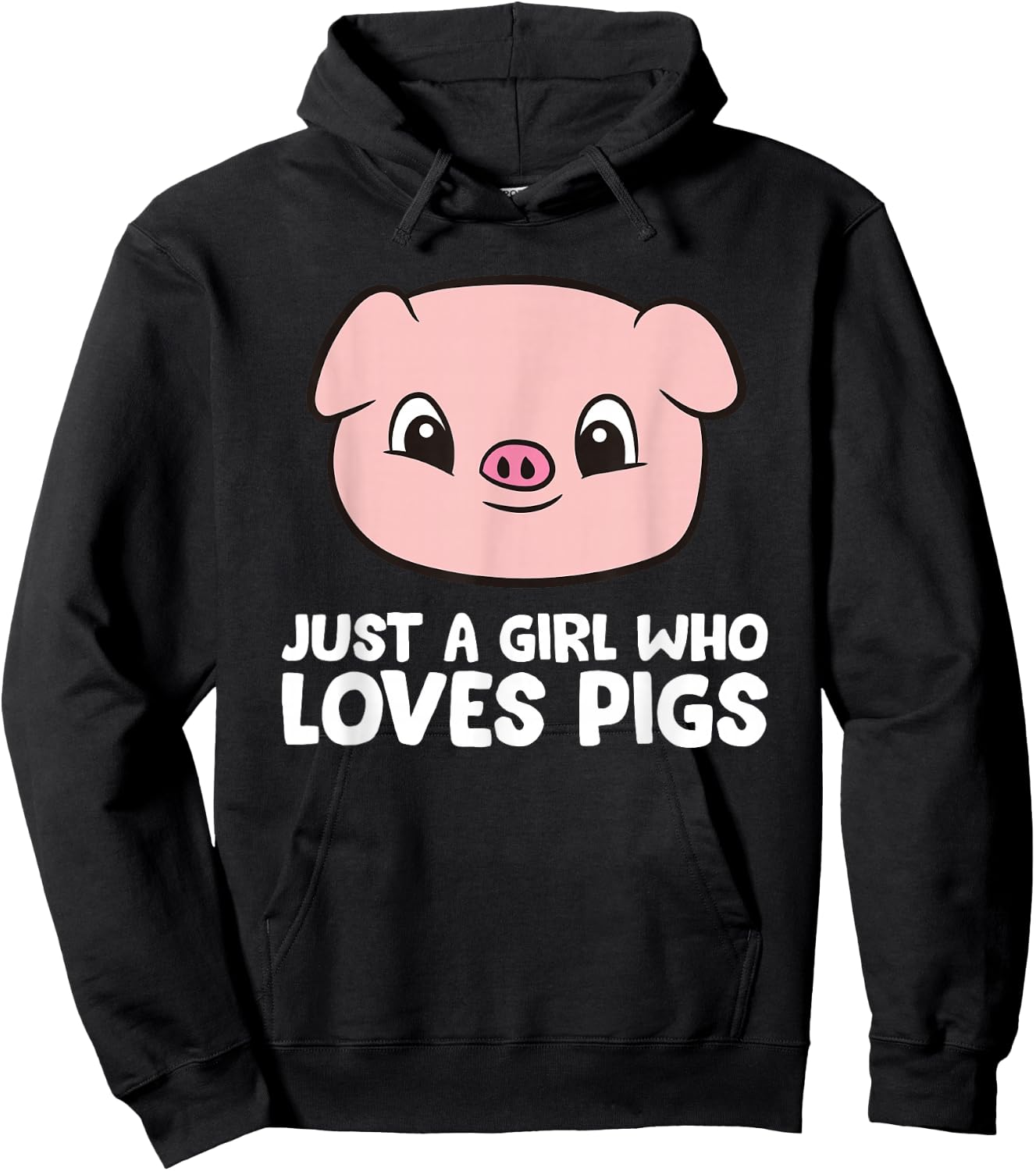 Pigs Farmer Girl Just a Girl Who Loves Pigs Hoodie - Hoodie | Black